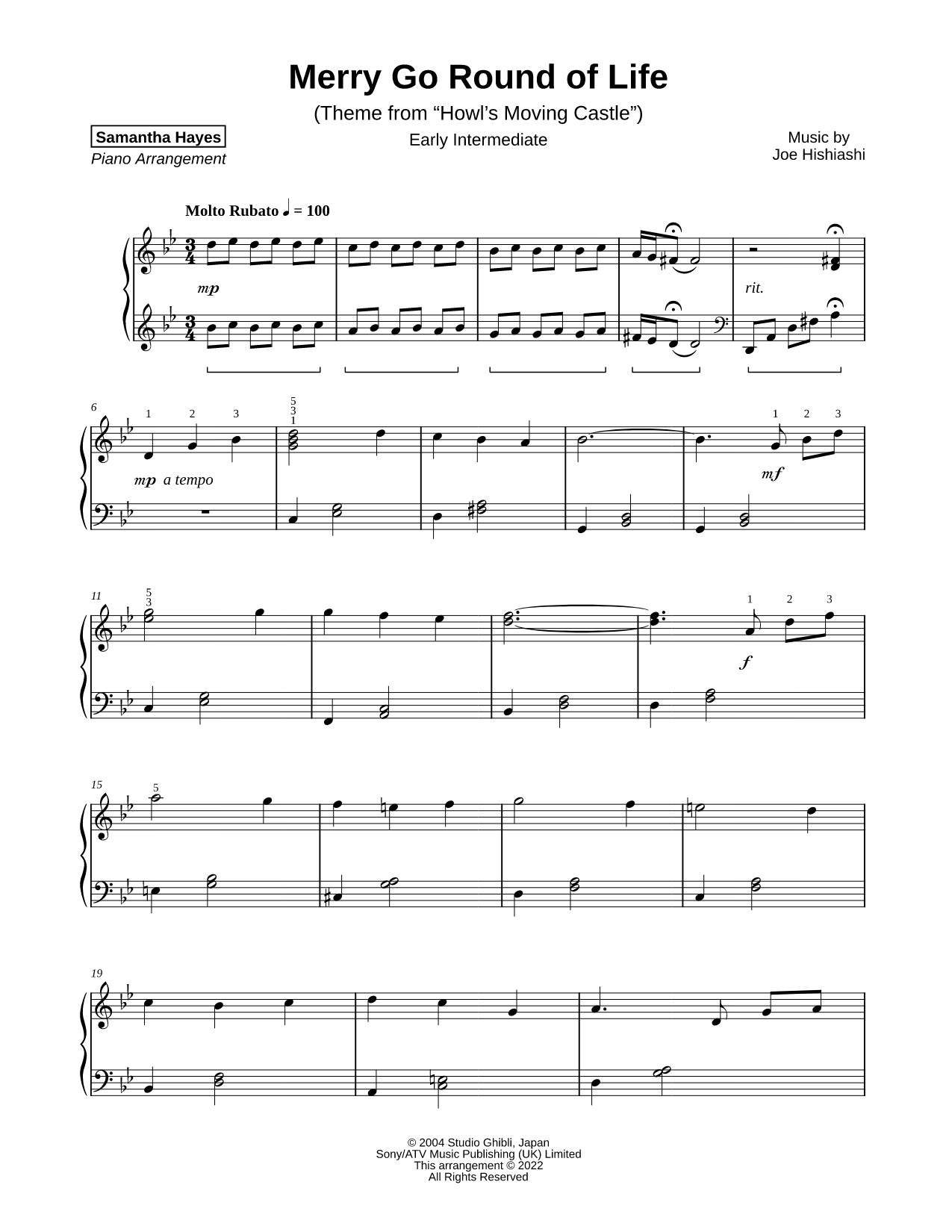 Merry-Go-Round of Life [early intermediate]
