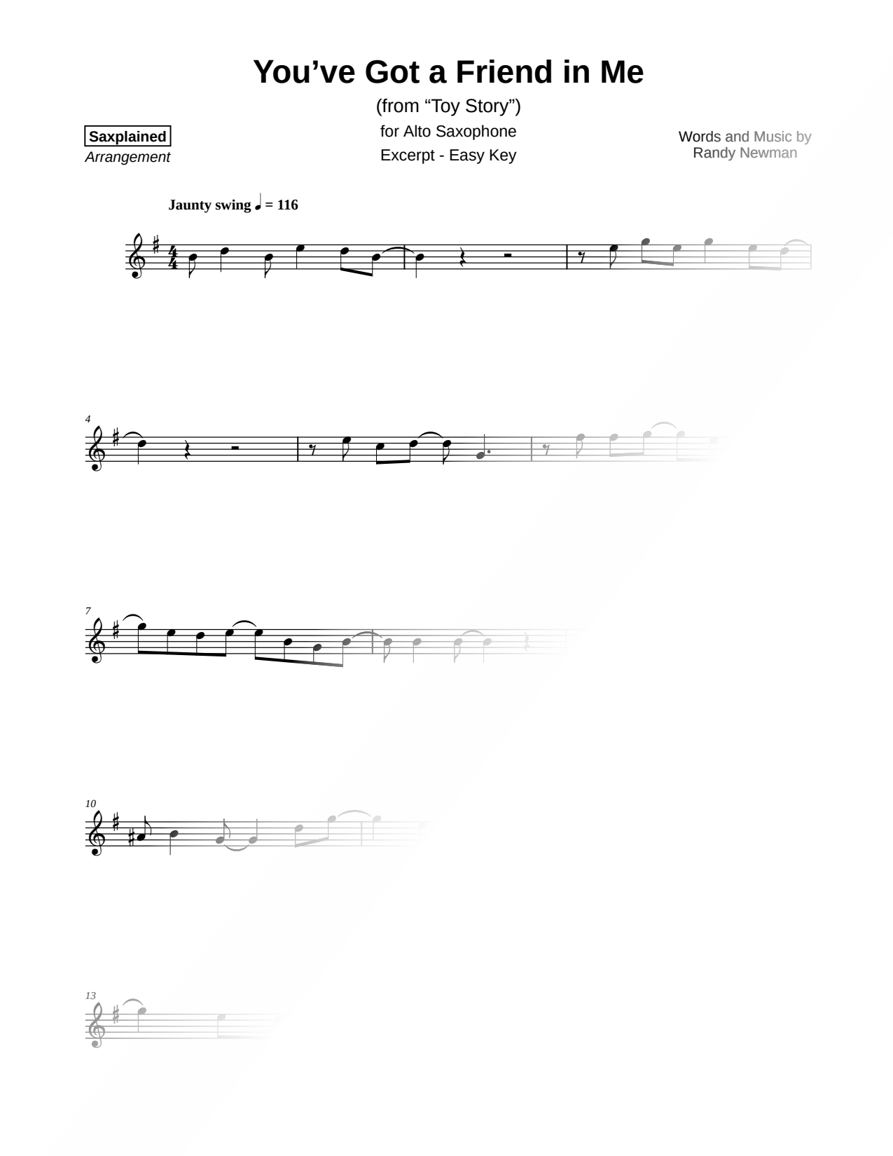 You've Got a Friend in Me [excerpt - easy]