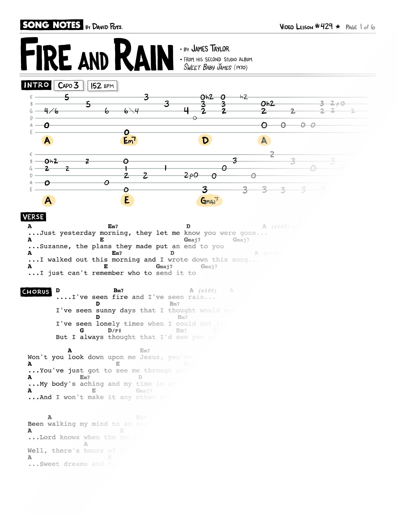 Fire and Rain