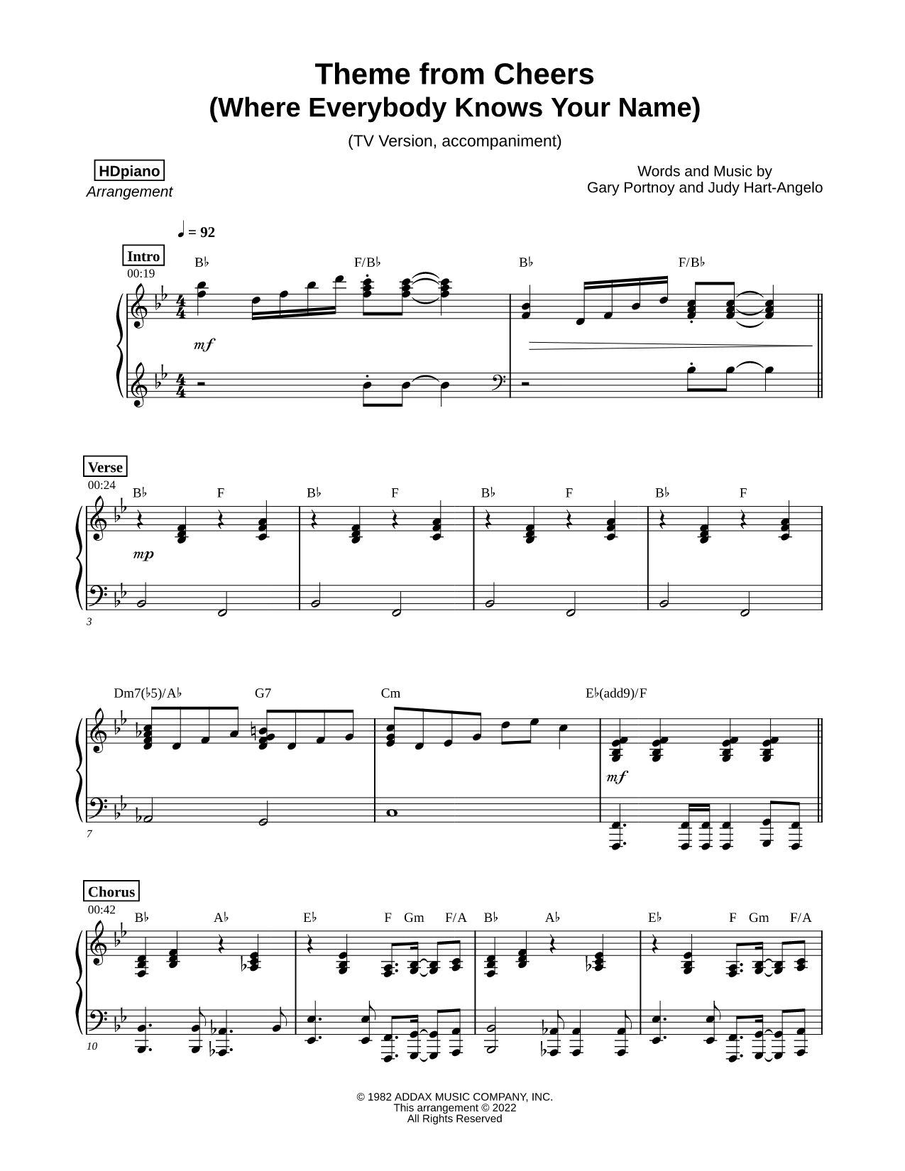 Theme from Cheers (Where Everybody Knows Your Name) [TV version]
