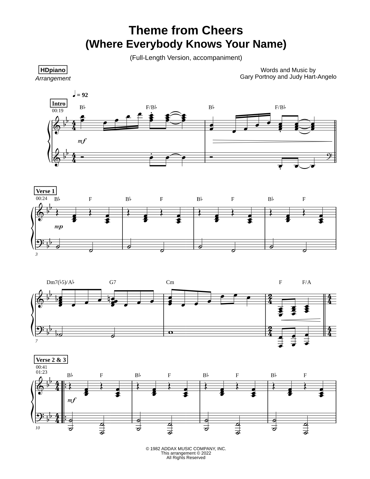 Theme from Cheers (Where Everybody Knows Your Name) [full-length version]