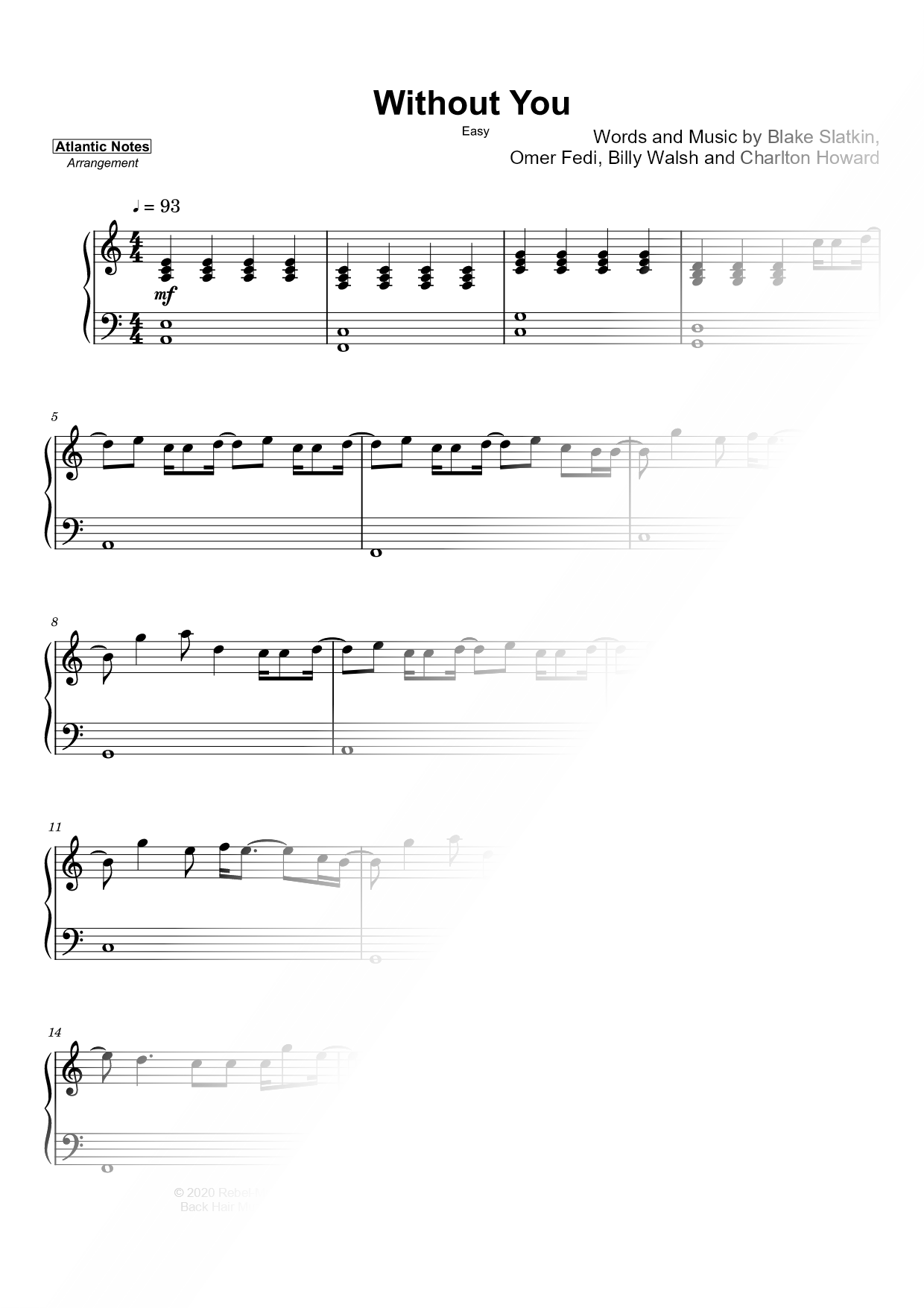 WITHOUT YOU [easy]