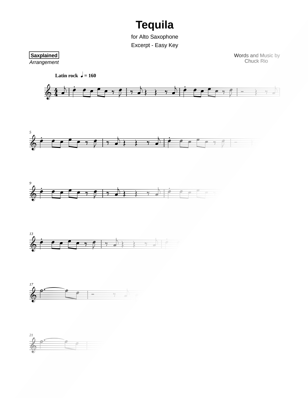 Tequila [excerpt - easy]