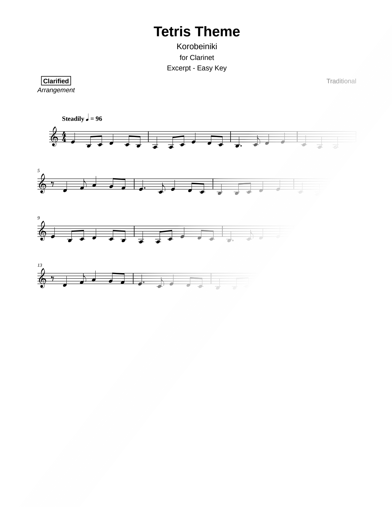 Tetris Theme [excerpt - easy]
