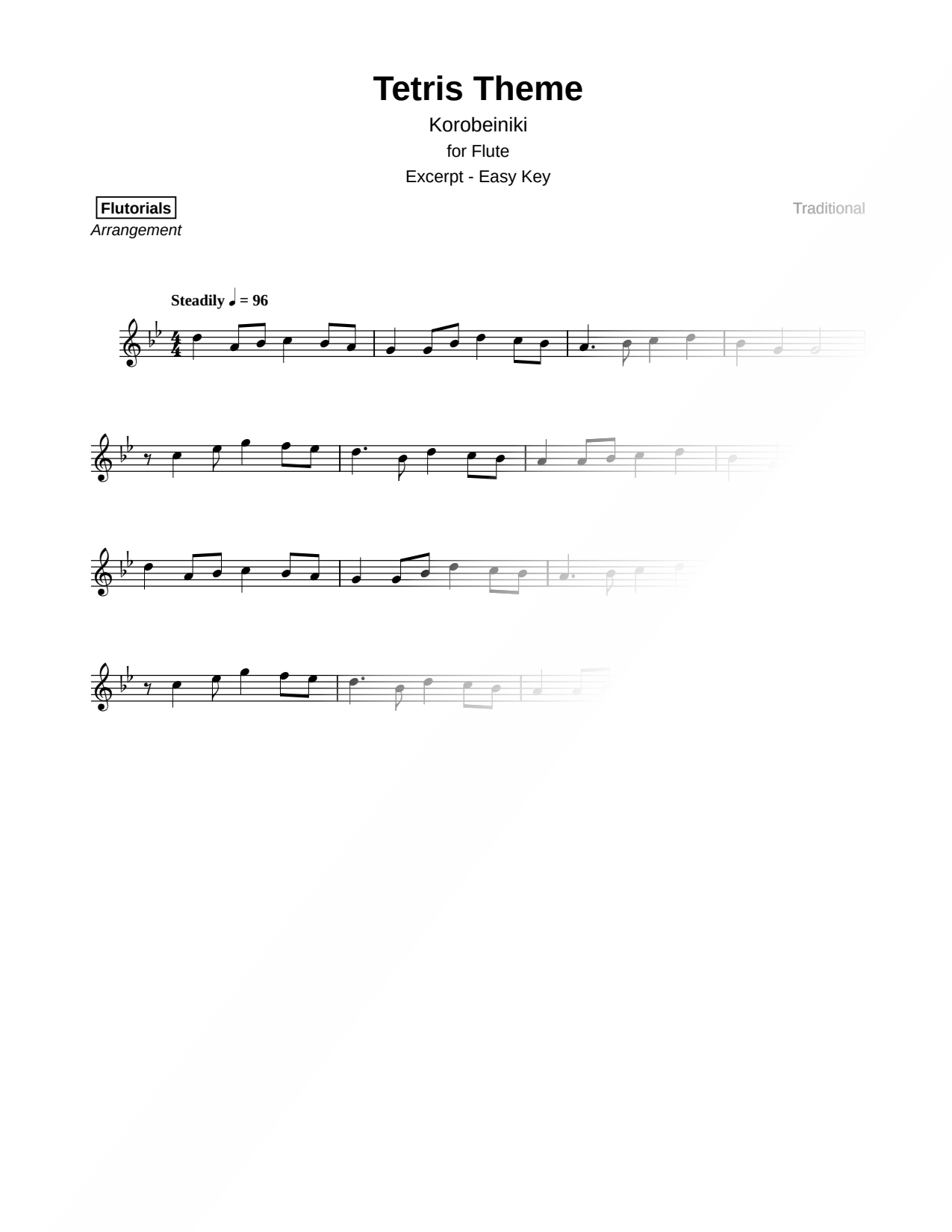 Tetris Theme [excerpt - easy]