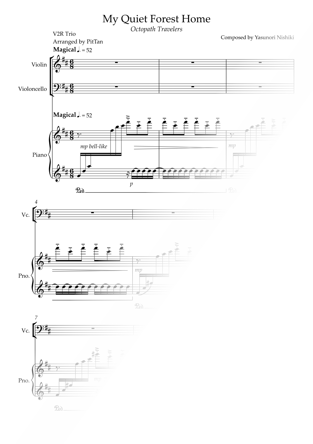 My Quiet Forest Home - Violin, Cello & Piano