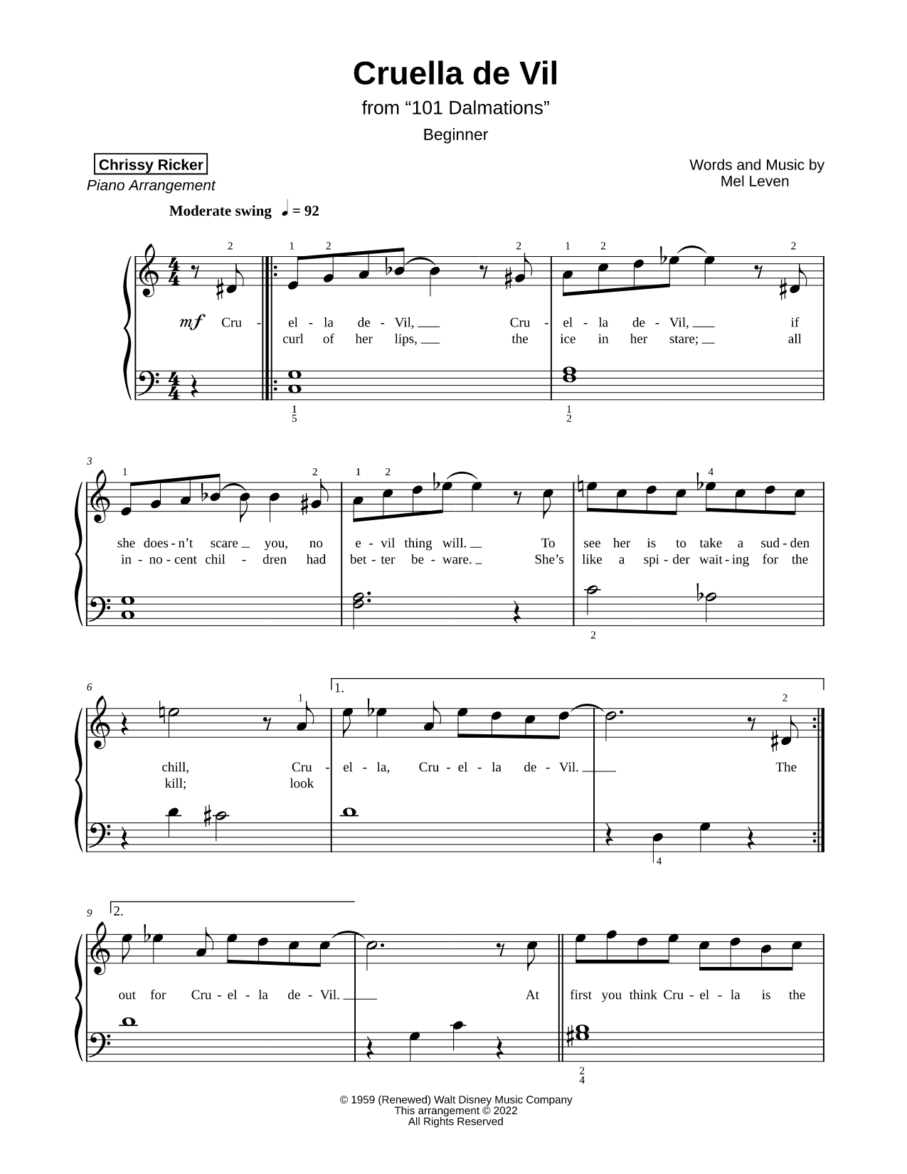 Cruella de Vil [beginner]
