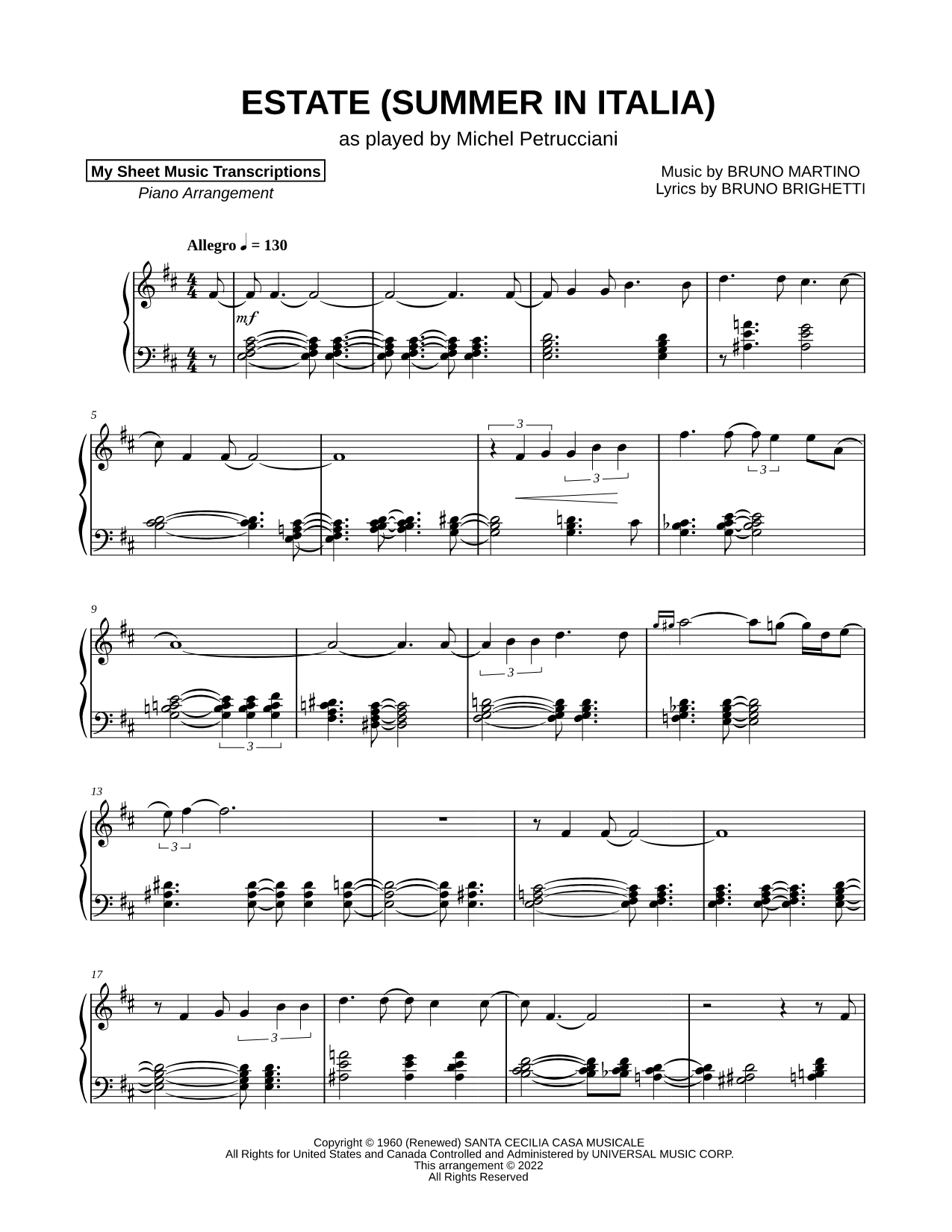 Estate (Michel Petrucciani)