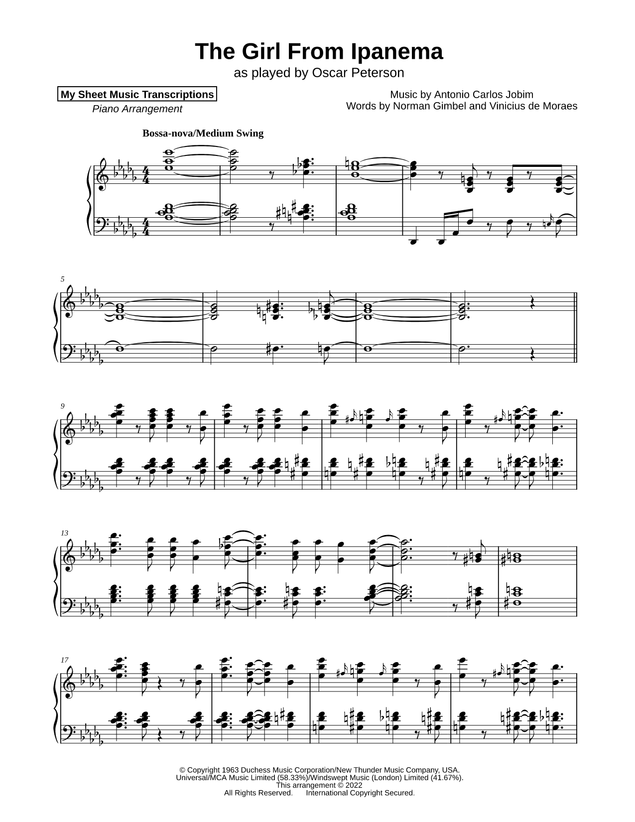 The Girl from Ipanema (Oscar Peterson)