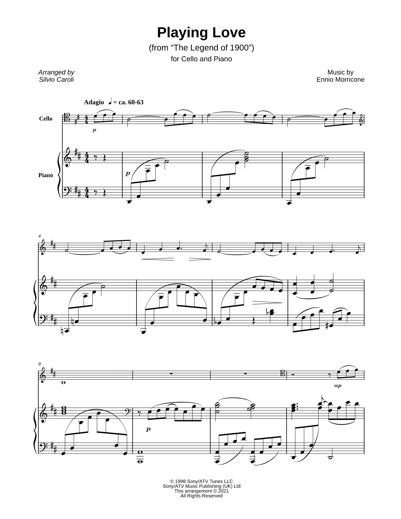 Playing Love - Cello & Piano