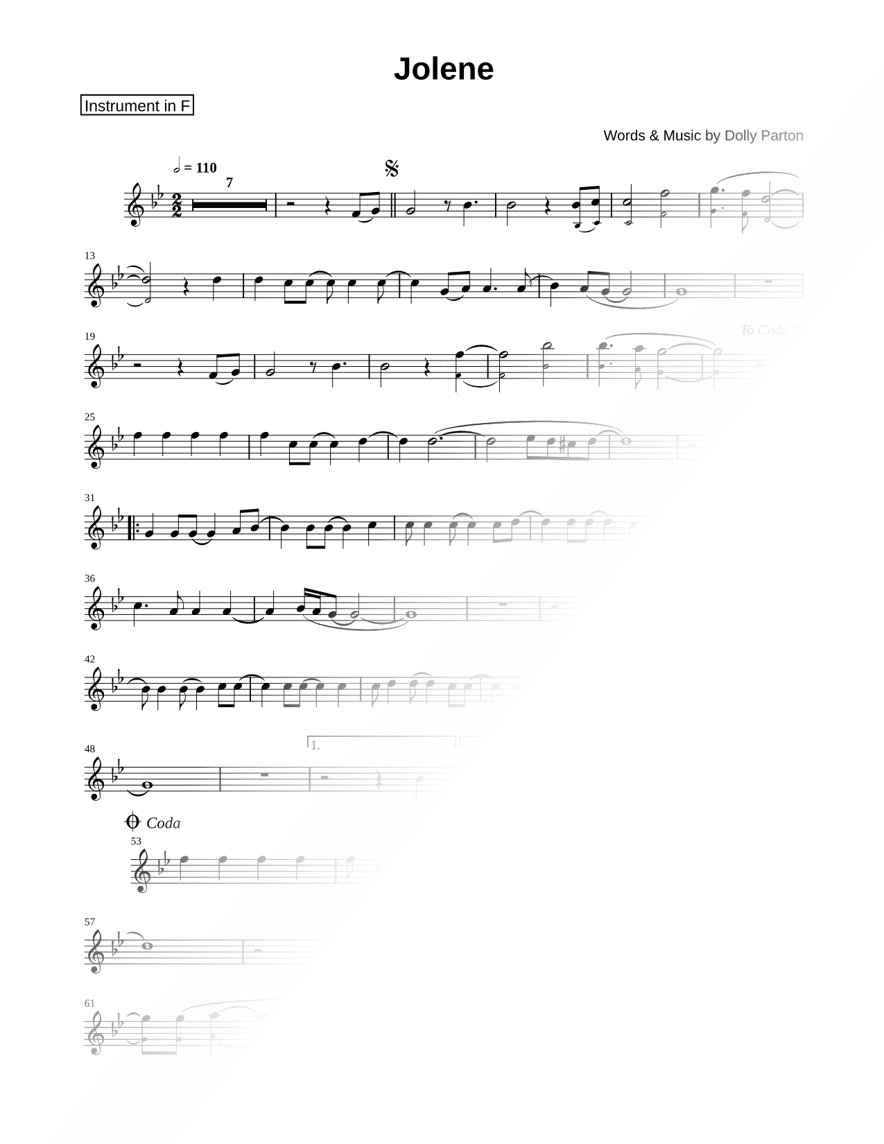 Jolene - F Instrument