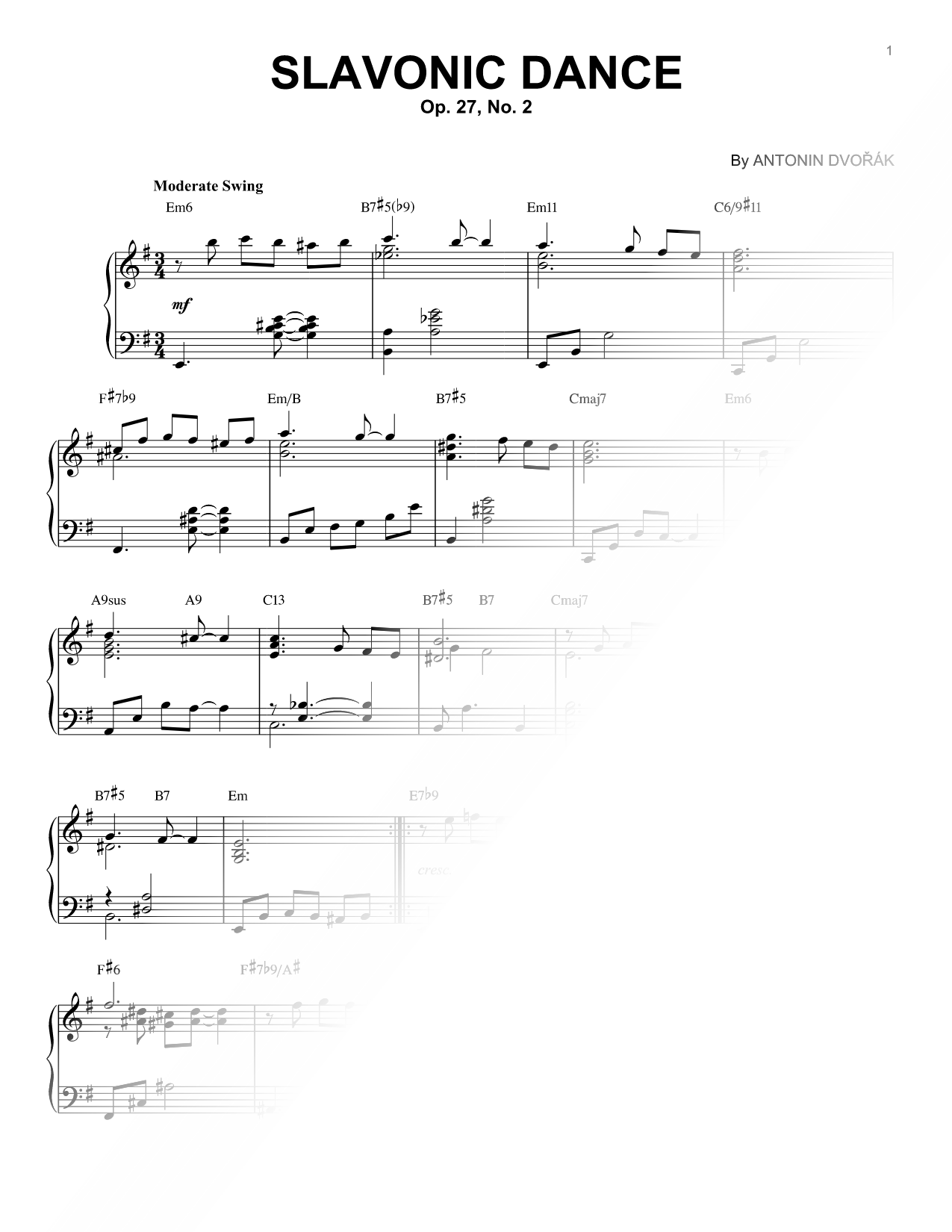 Slavonic Dance (Jazz Version)