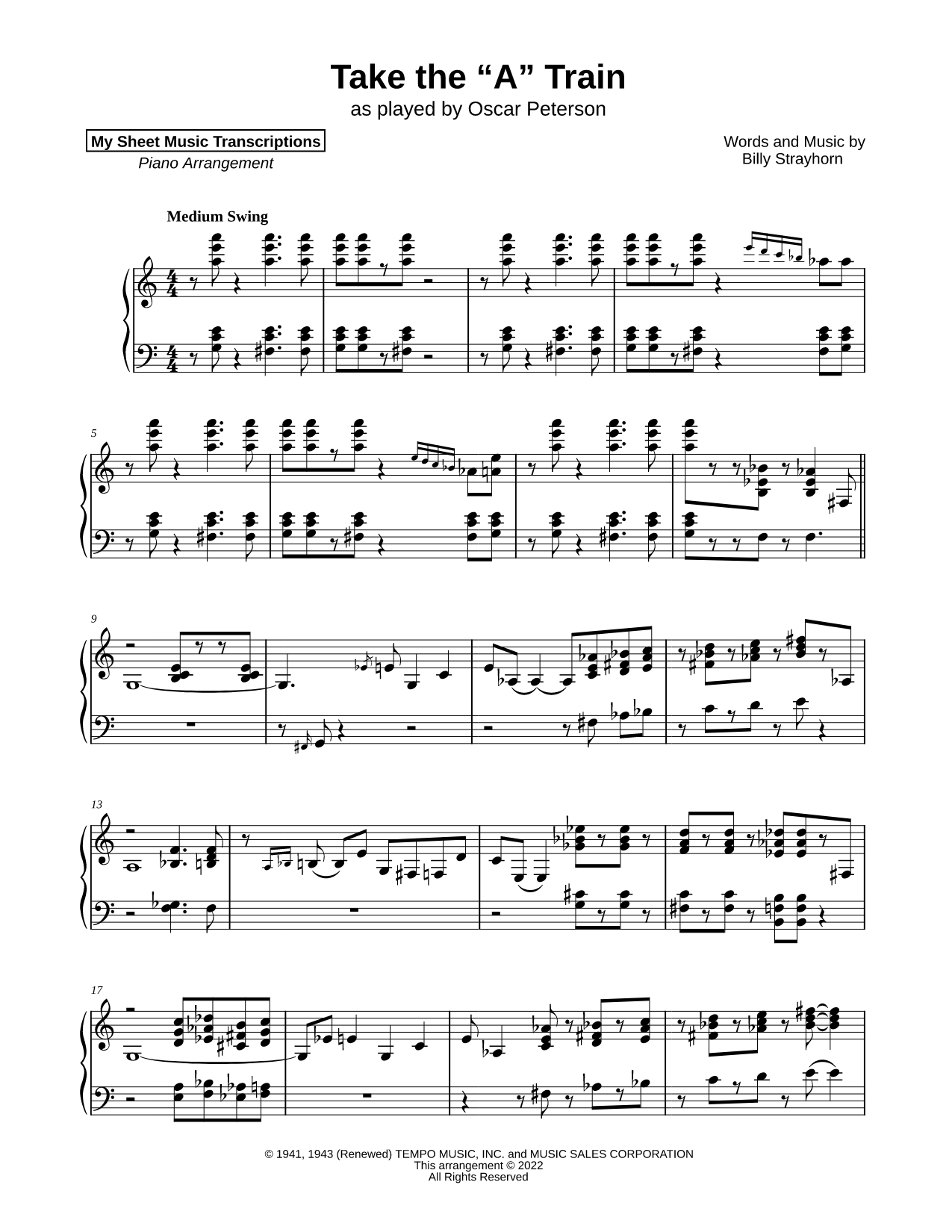 Take the 'A' Train (Oscar Peterson)