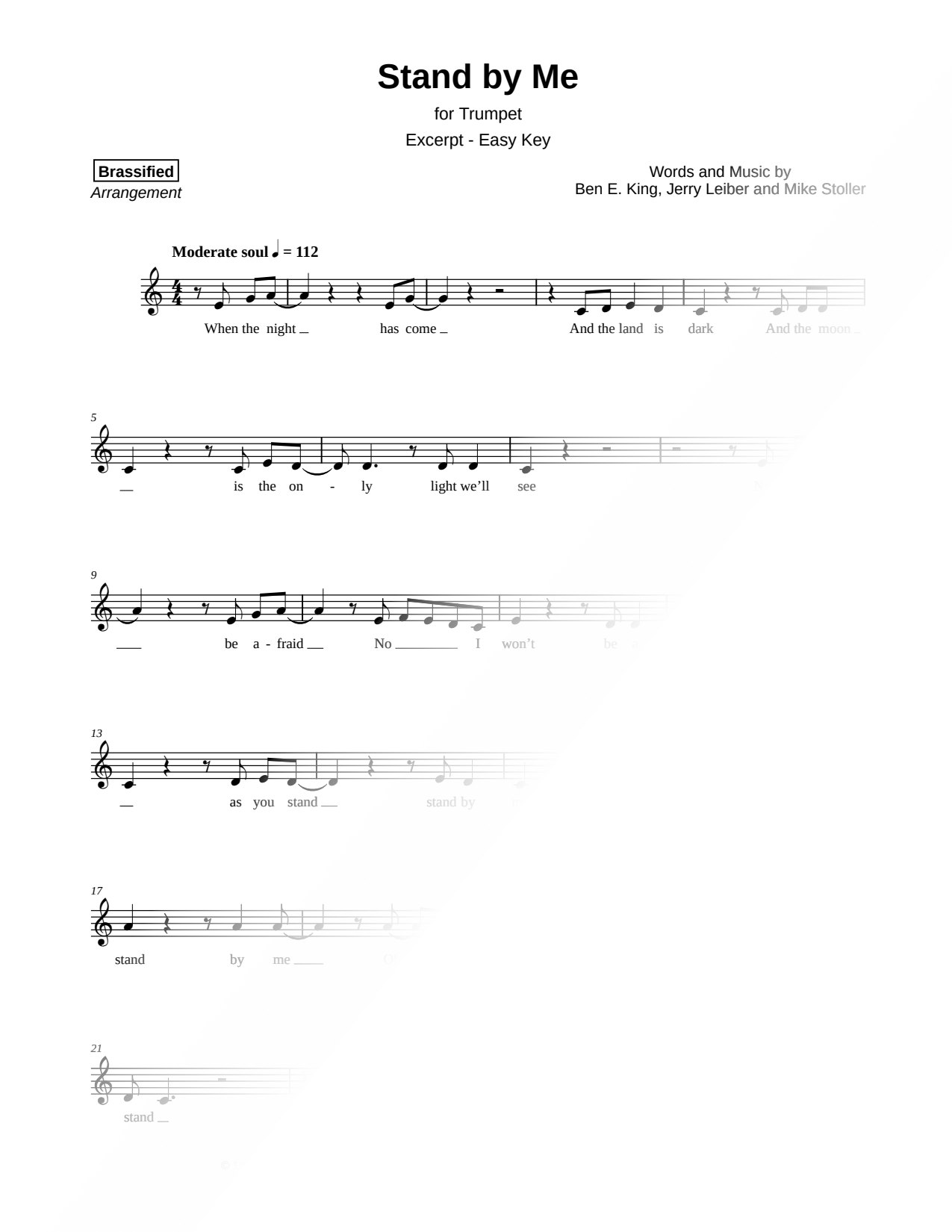 Stand by Me [excerpt - easy]