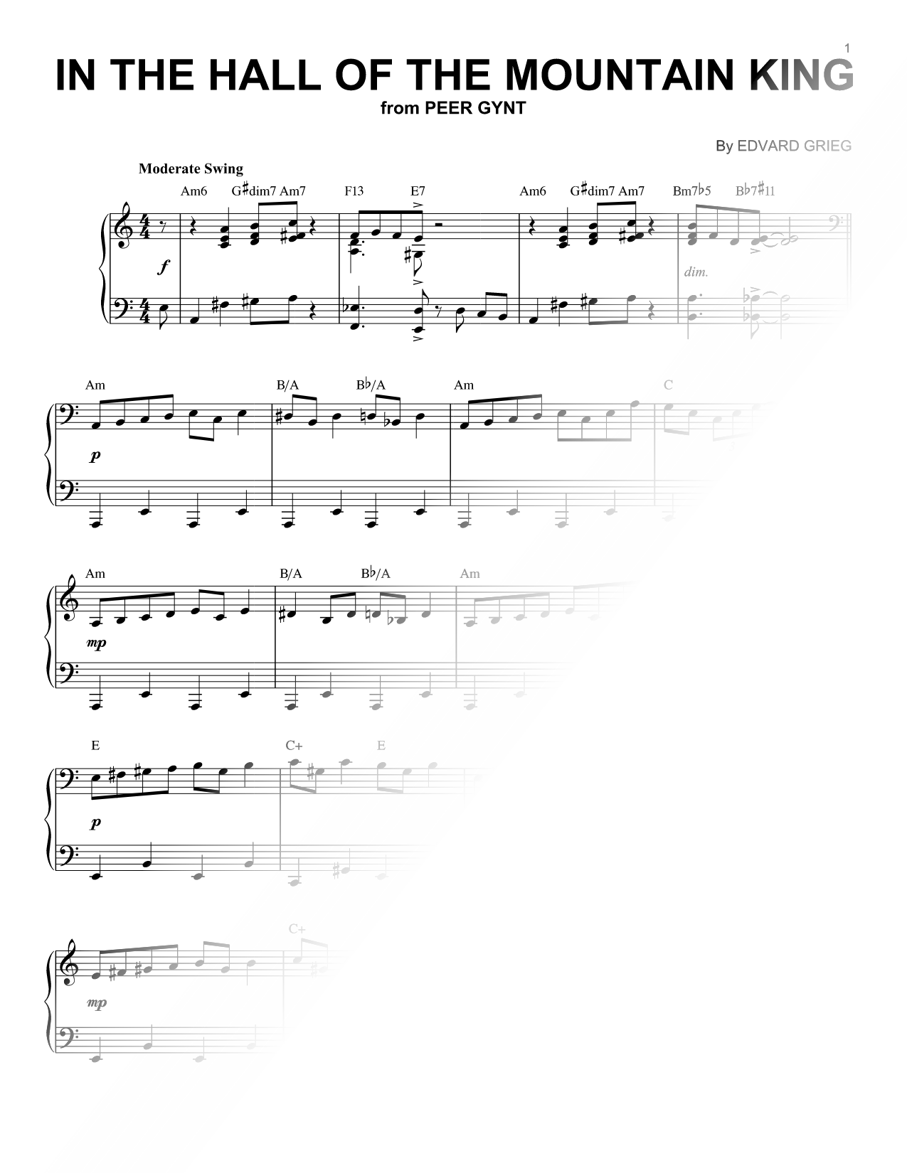 In the Hall of the Mountain King [jazz version]