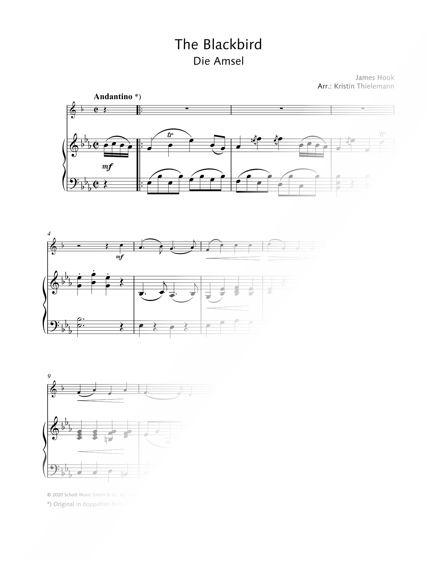 The Blackbird - Trumpet & Piano