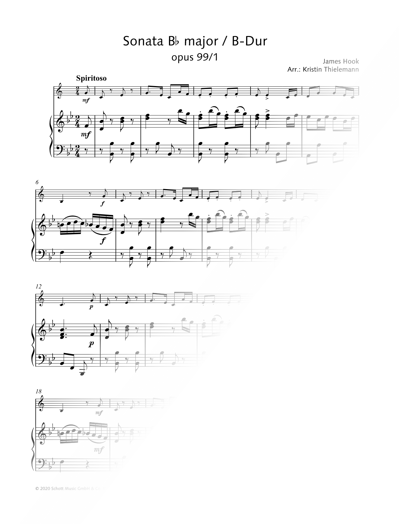 Sonata in Bb Major, Op. 99, No. 1 - Trumpet & Piano