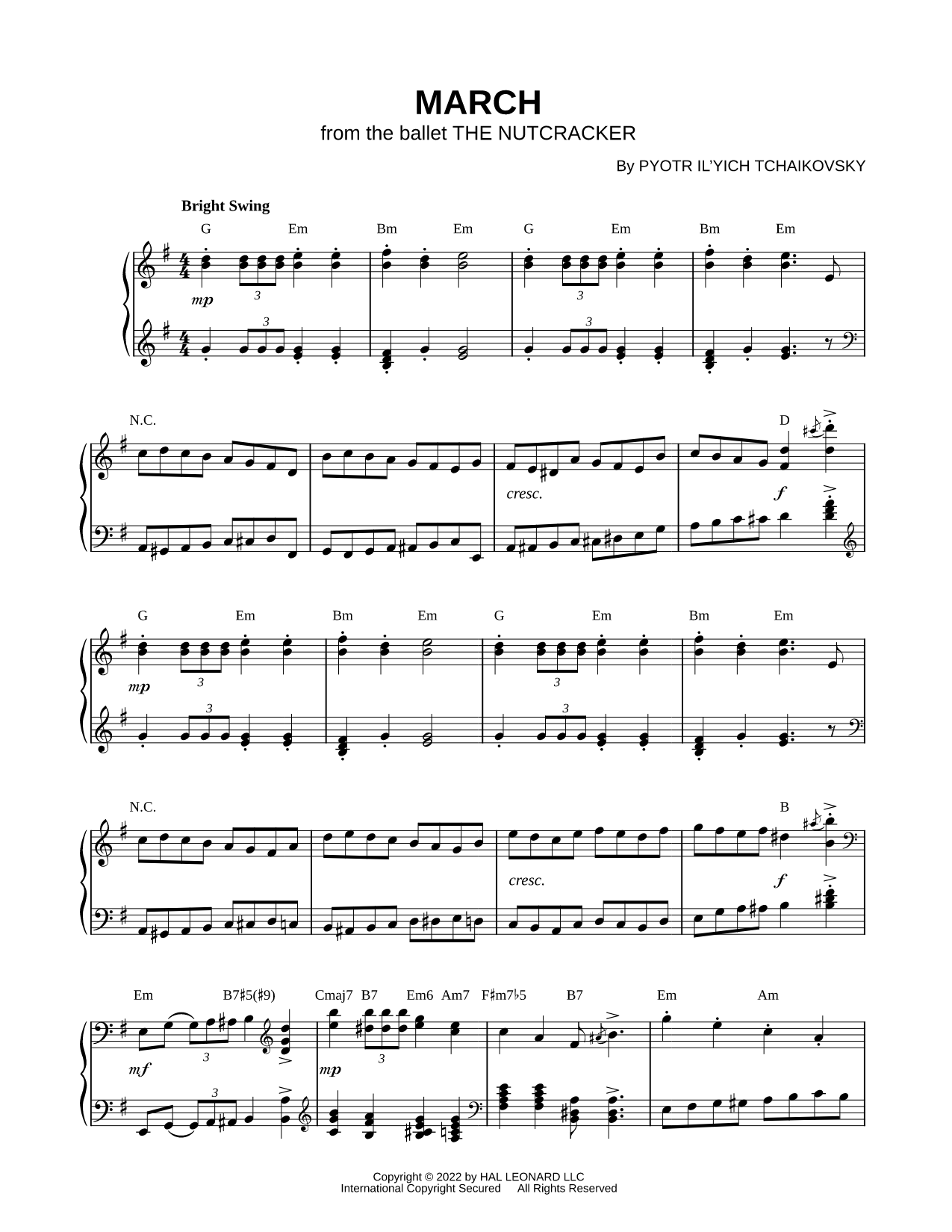 March from the Nutcracker Suite [jazz version]