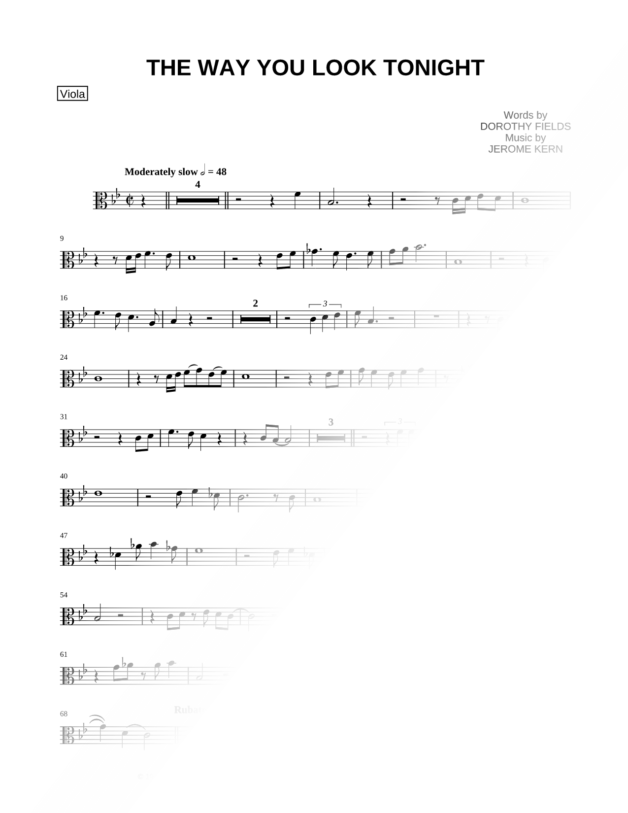 The Way You Look Tonight - Viola
