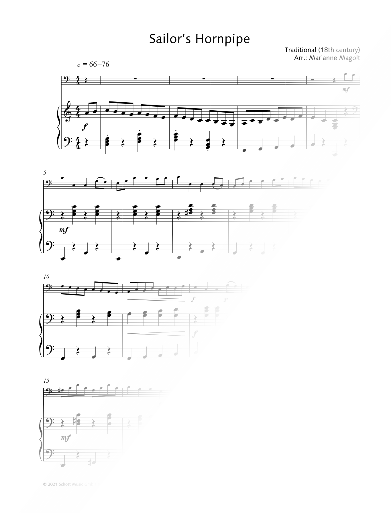 The Sailor's Hornpipe - Cello & Piano