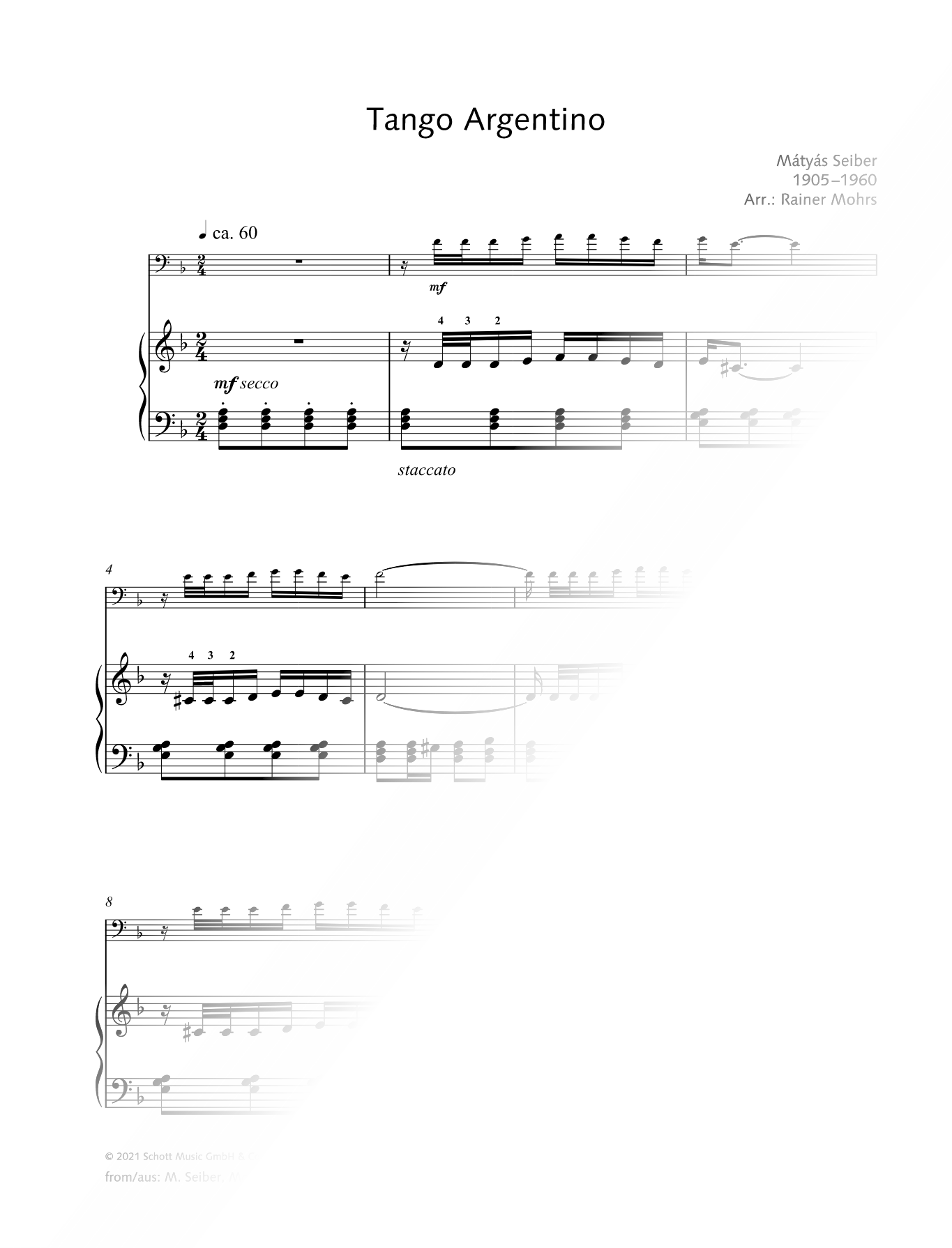 Tango Argentino - Cello & Piano