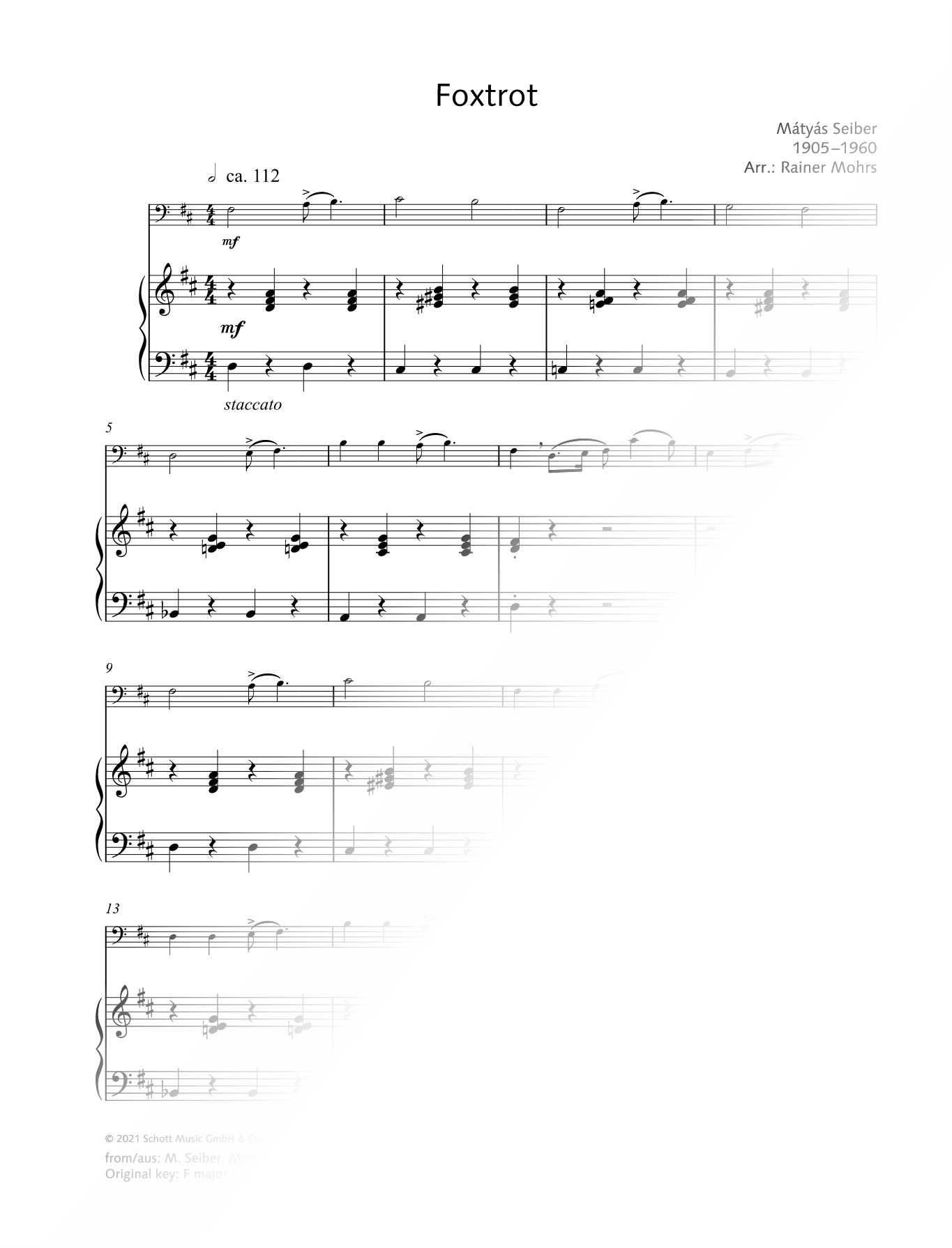 Foxtrot - Cello & Piano