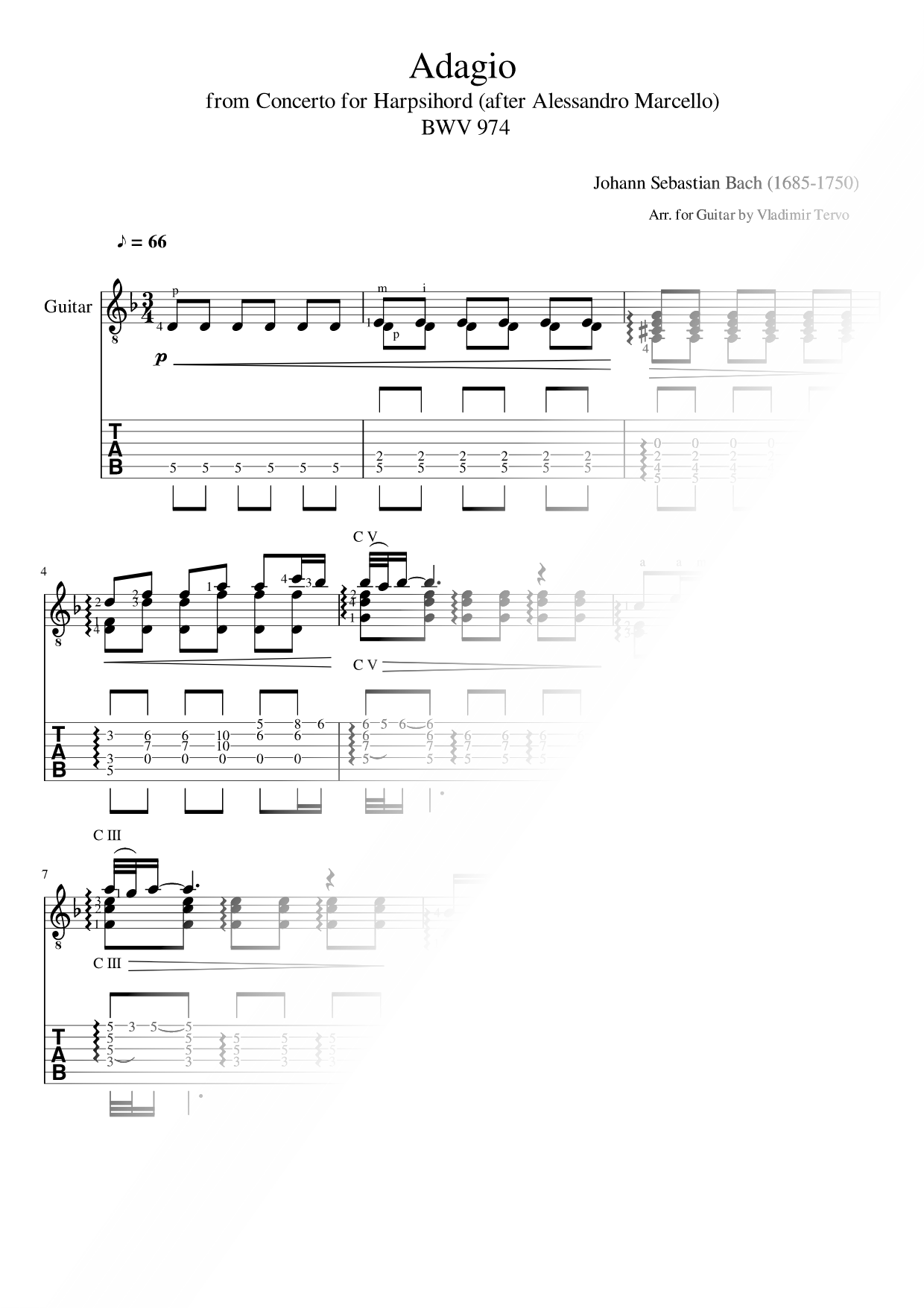 Concerto No. 3 in D Minor, BWV 974: II. Adagio