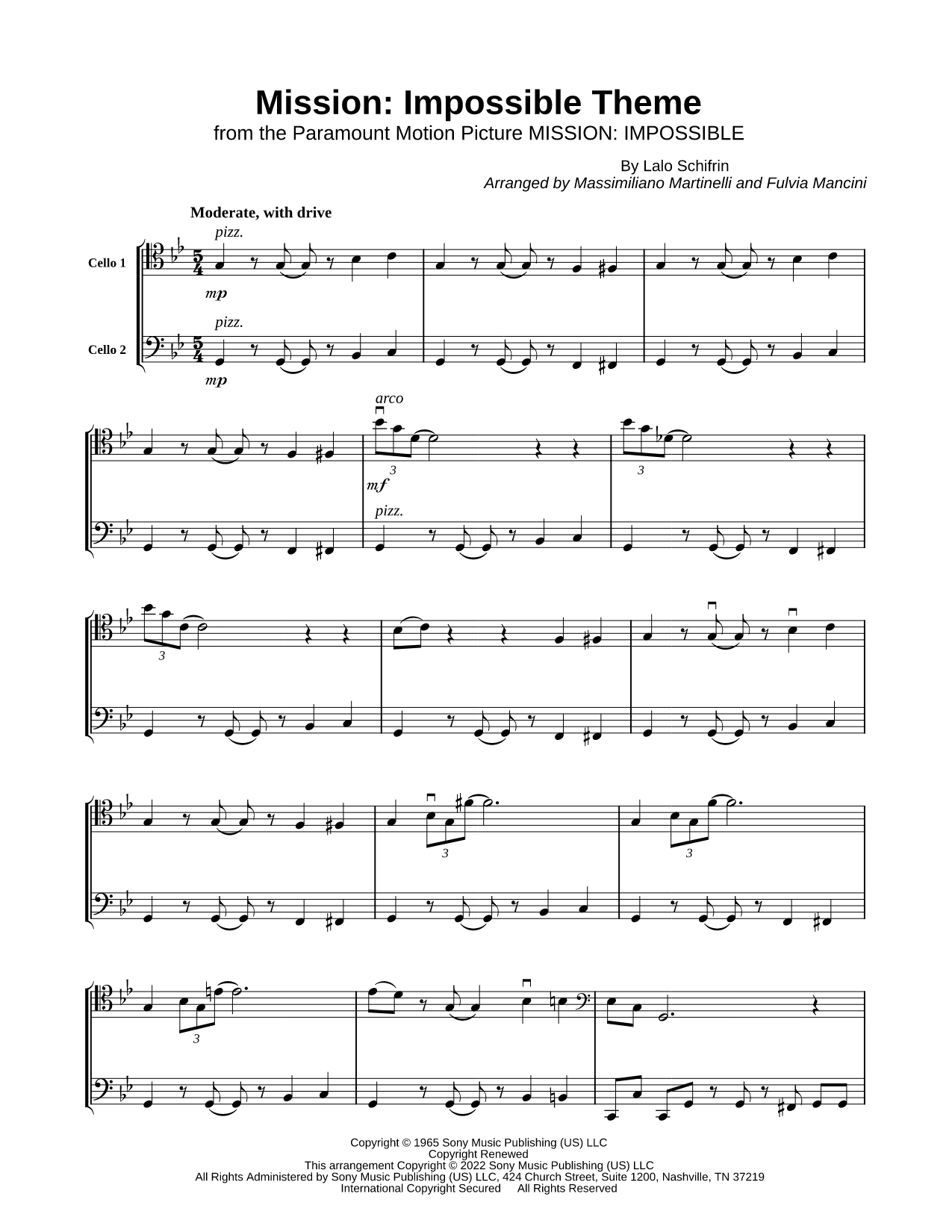Mission: Impossible Theme - Cello Duet