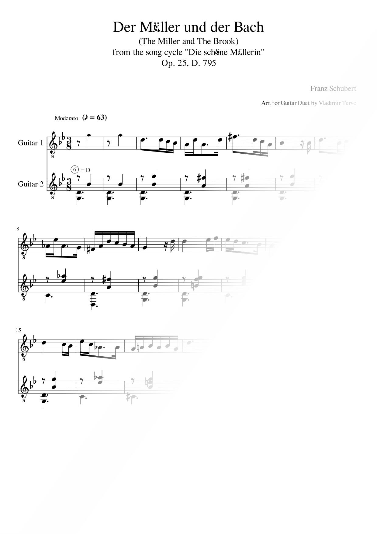 Der Müller und der Bach - Guitar Duet