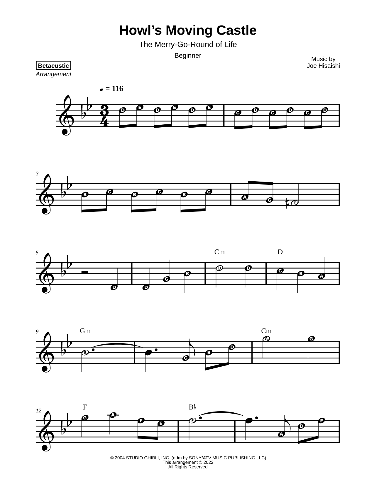 Howl's Moving Castle [beginner]