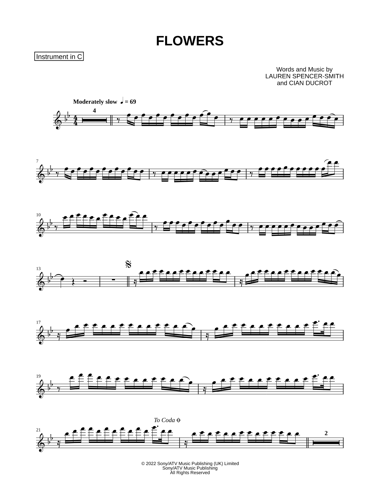 Flowers - C Instrument
