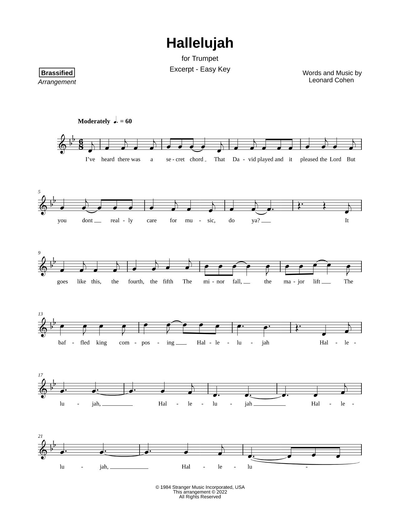 Hallelujah [excerpt - easy]