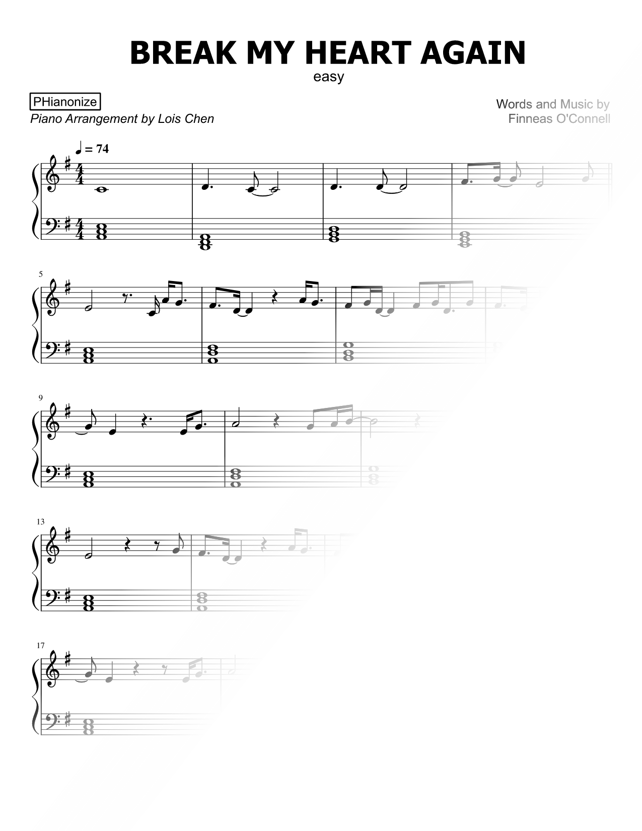 Break My Heart Again [easy]