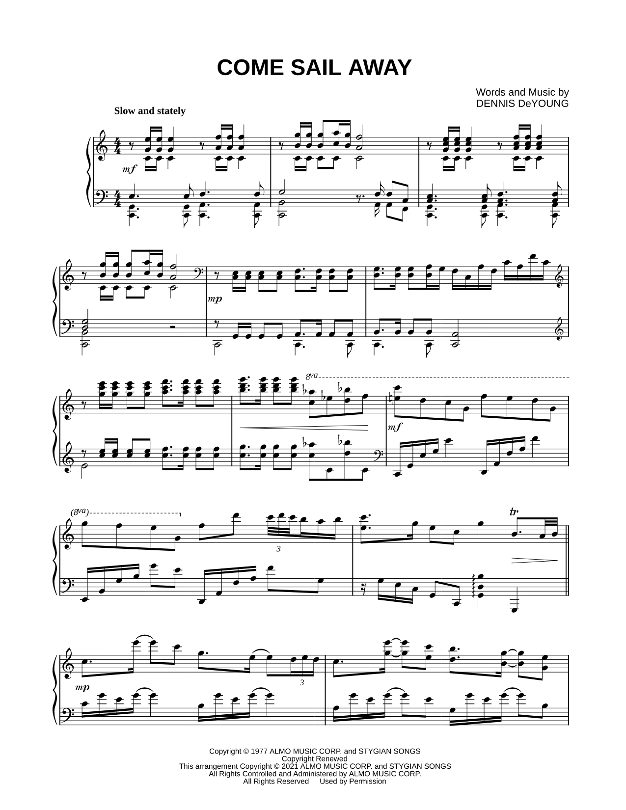 Come Sail Away [classical version]