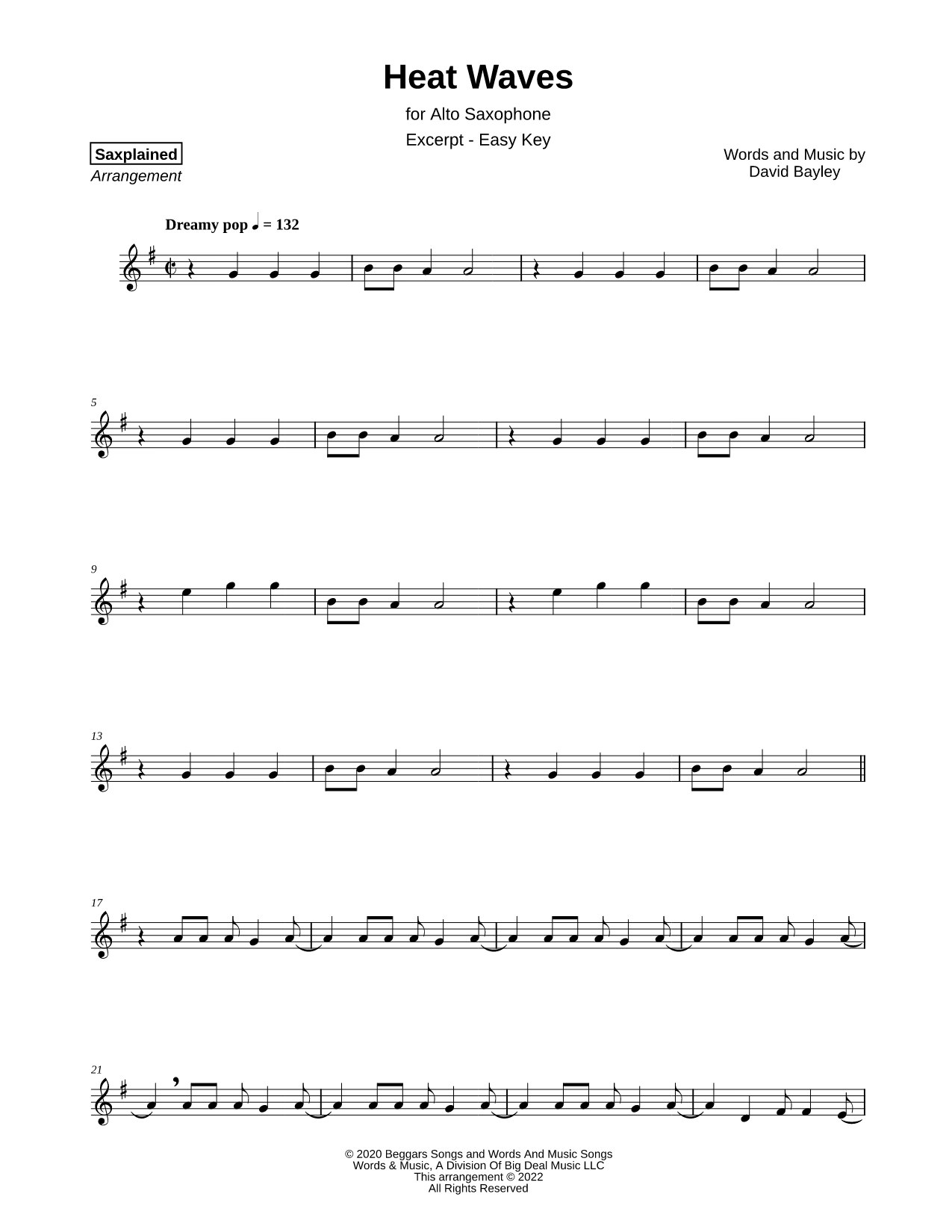 Heat Waves [excerpt - easy]
