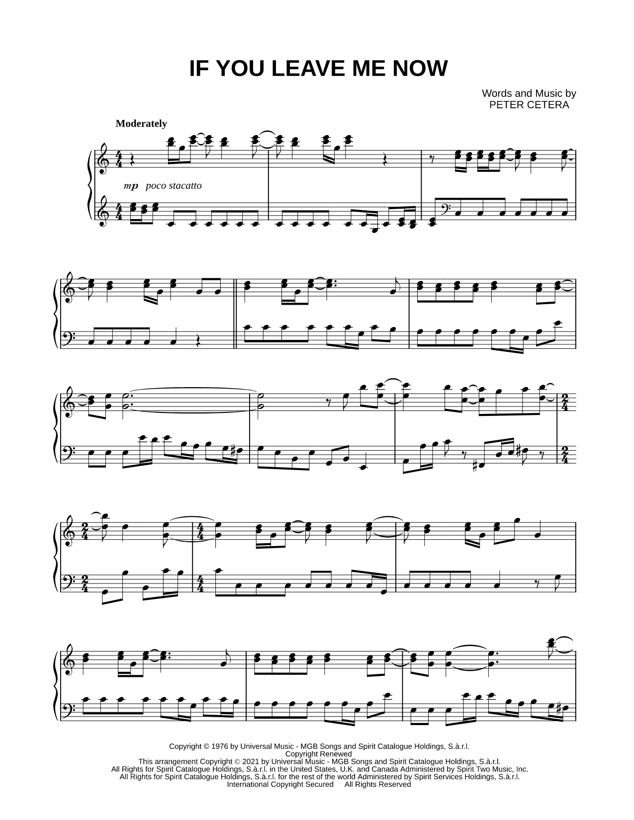 If You Leave Me Now [classical version]
