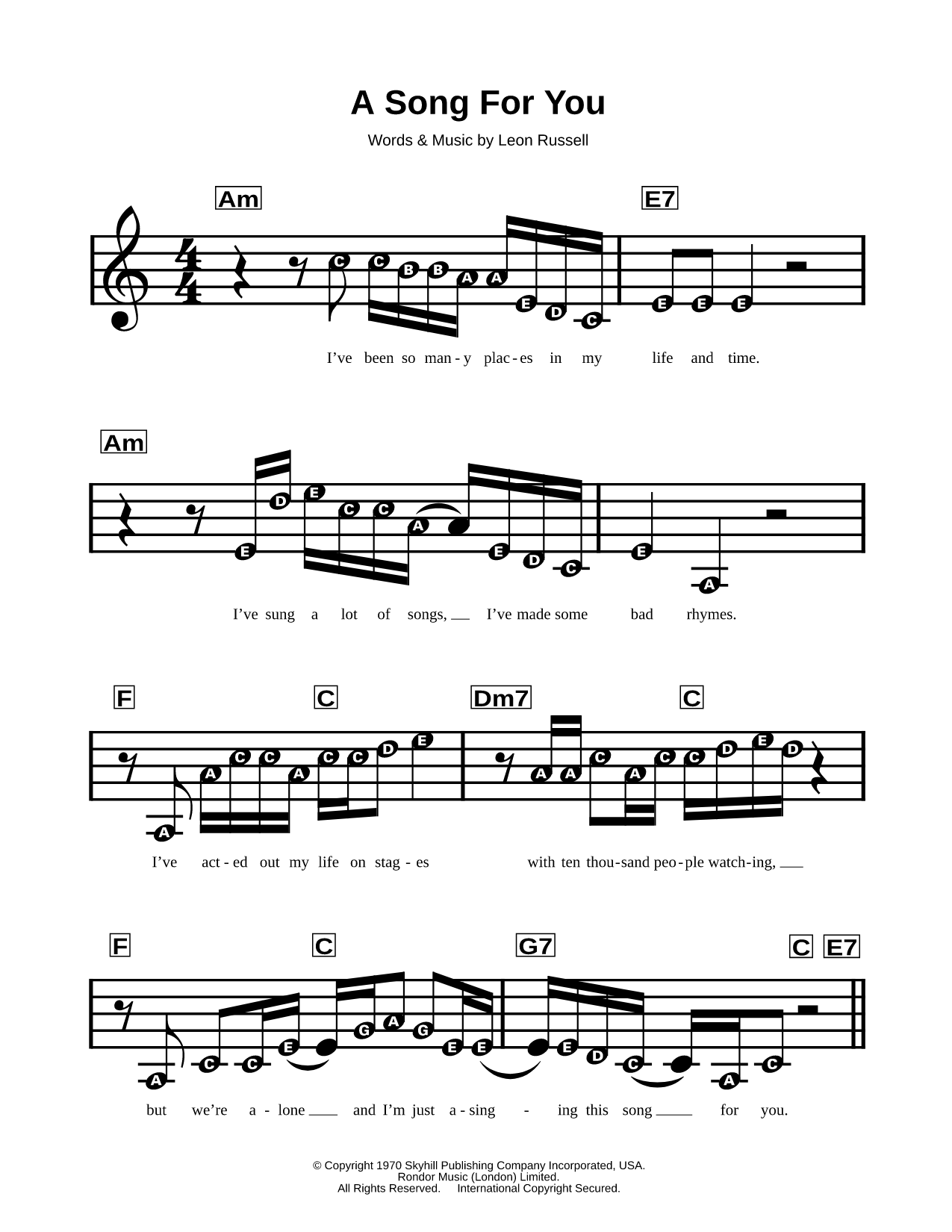 A Song for You