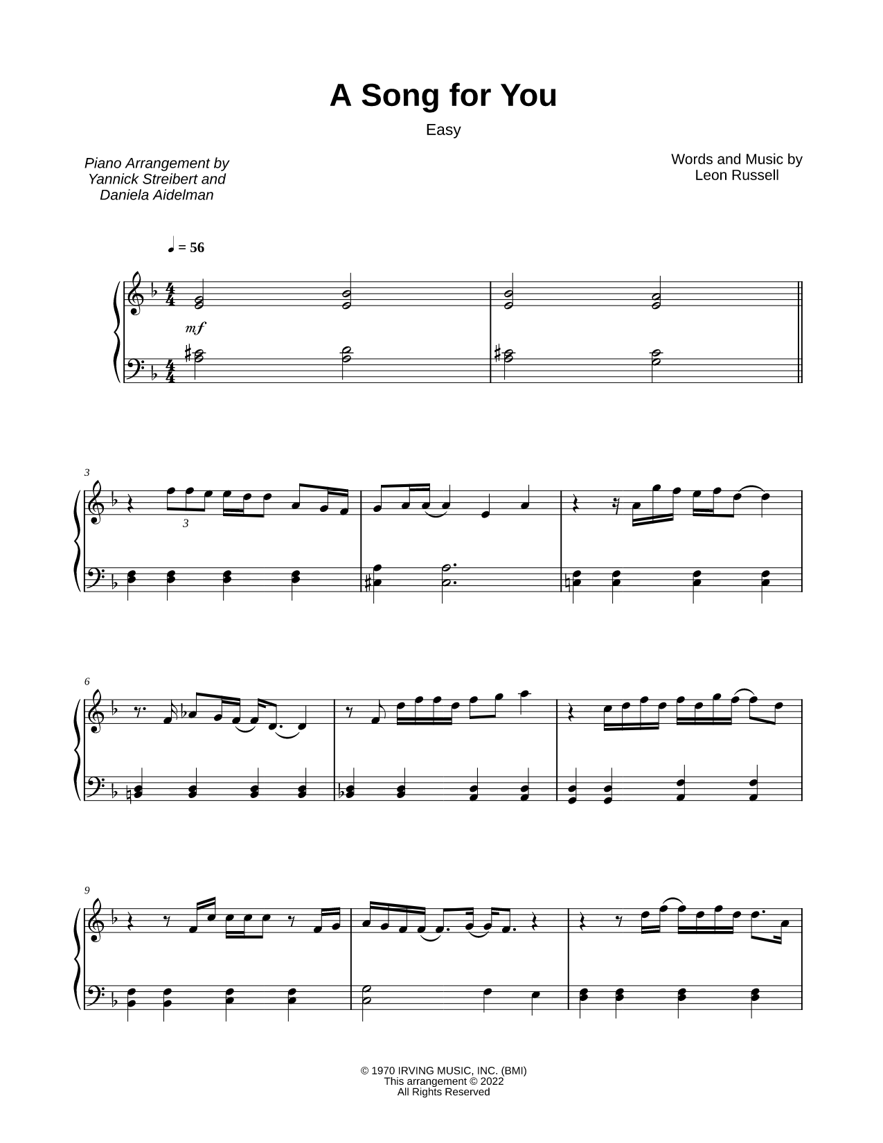 A Song for You [easy]