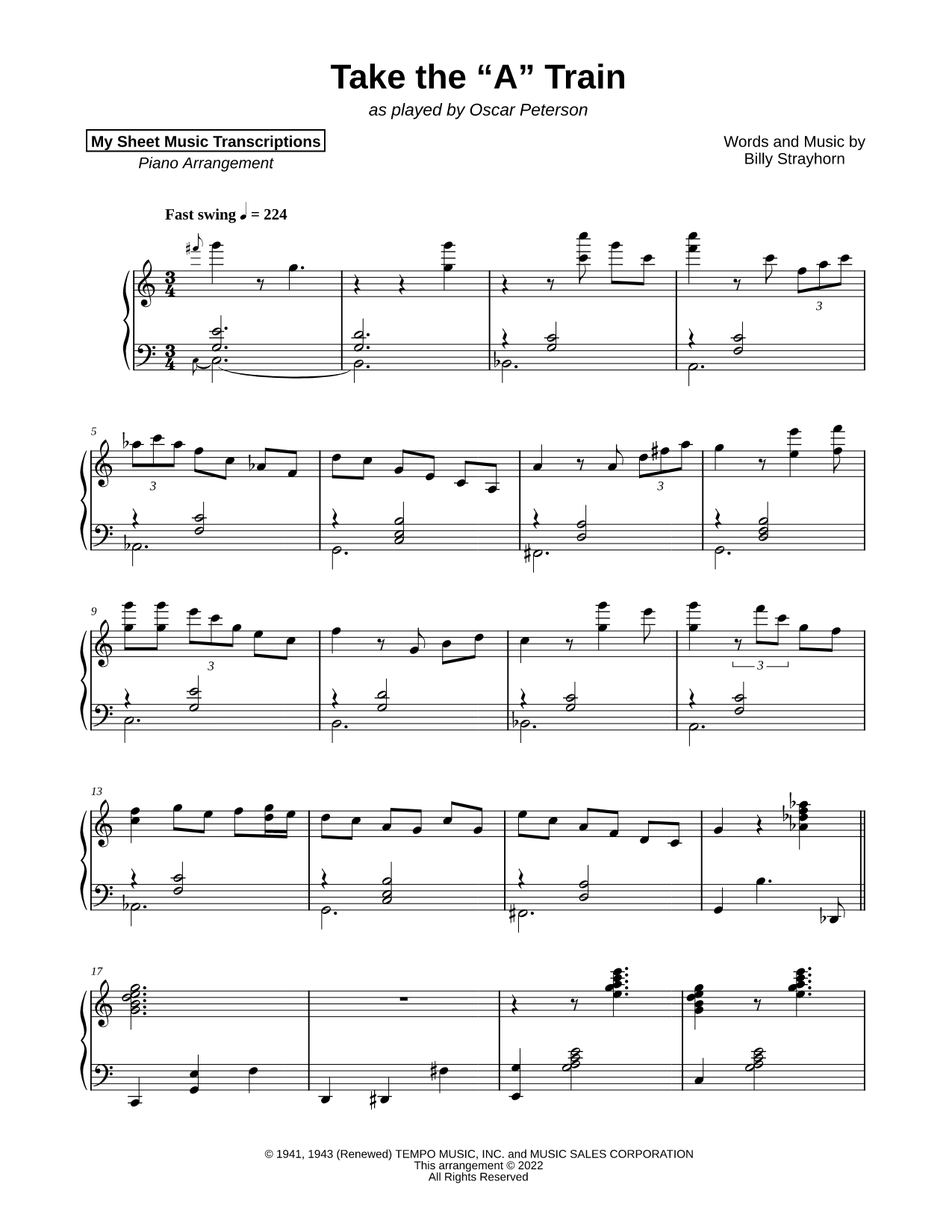 Take the 'A' Train (Oscar Peterson)