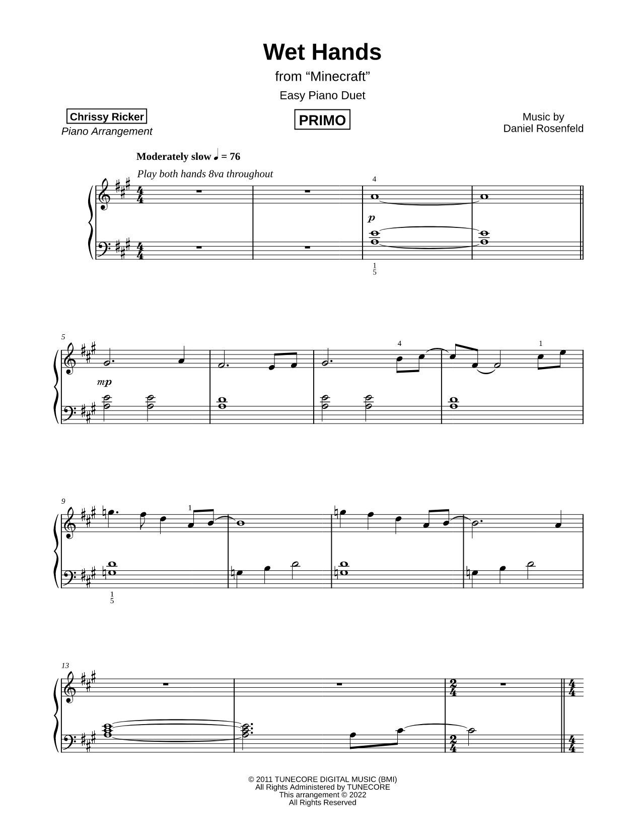 Wet Hands [easy duet]