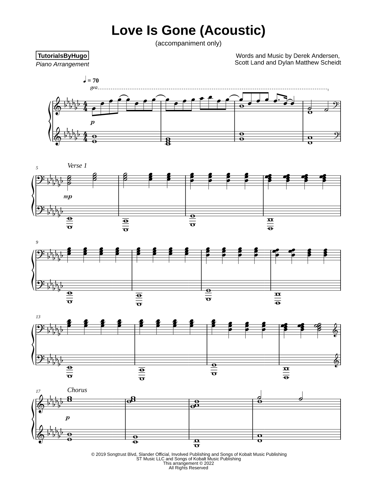 Love Is Gone (Acoustic) [accompaniment only]