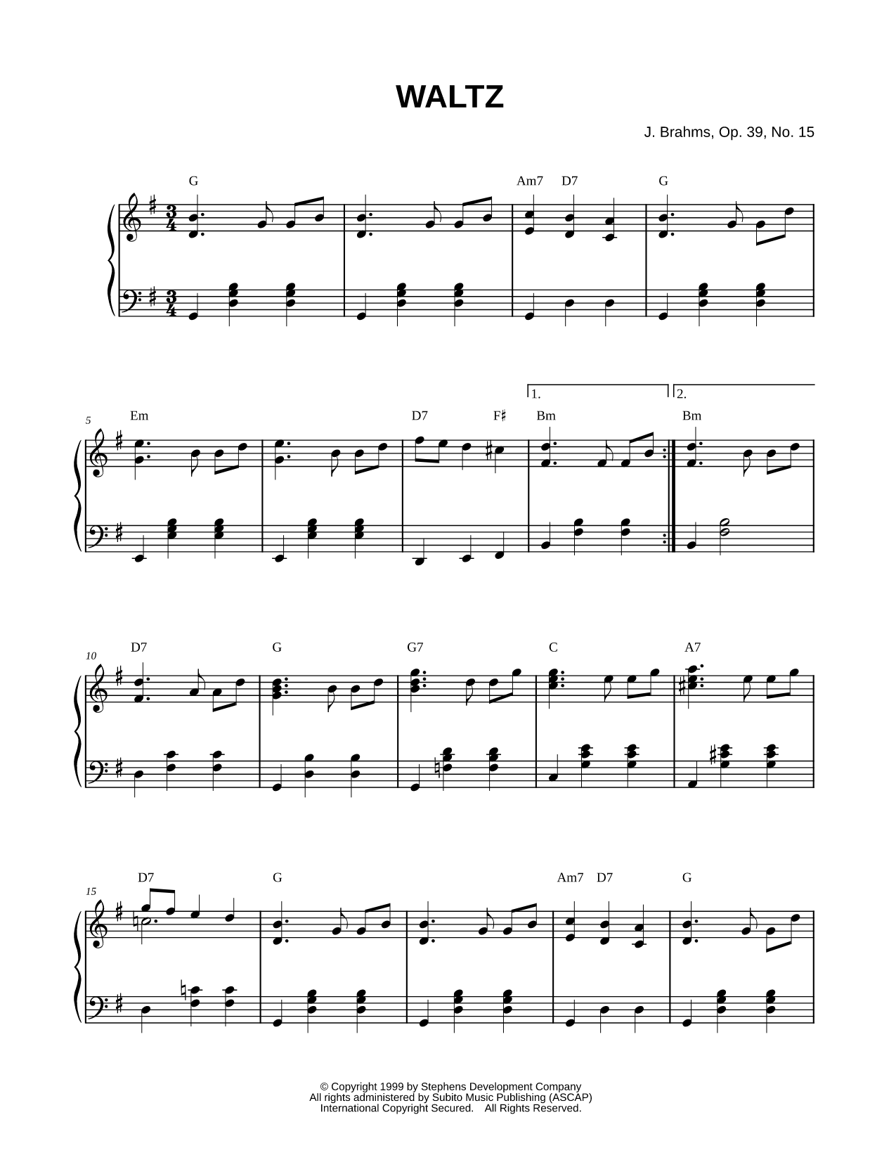 Waltz, Op. 39, No. 15
