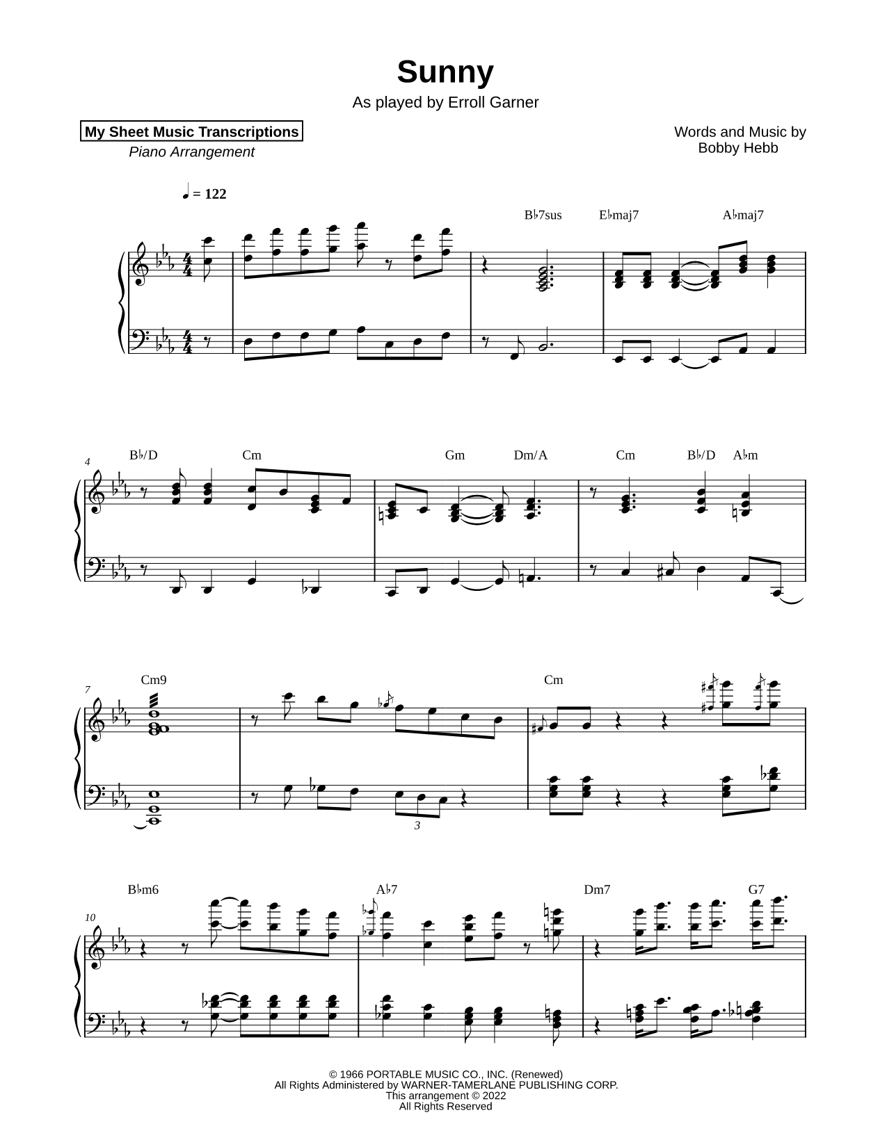 Sunny (Erroll Garner)