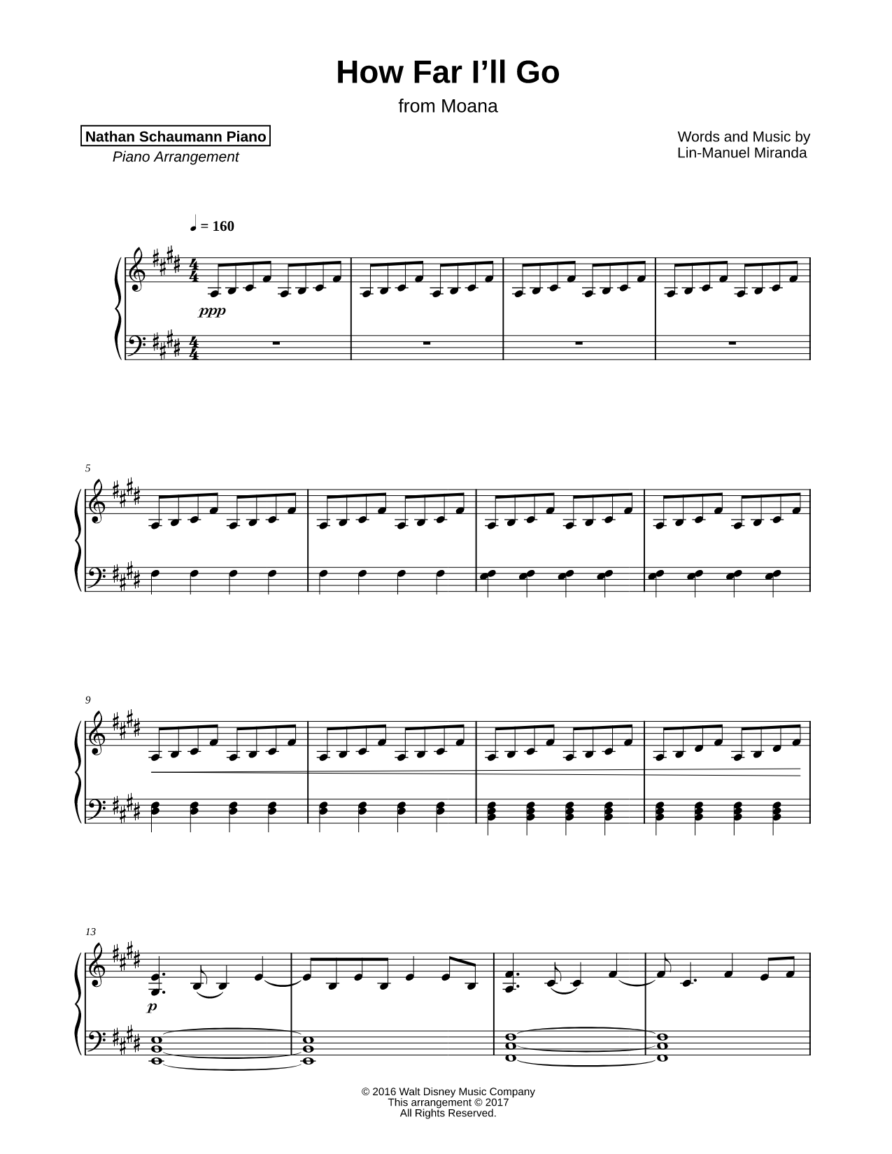 How Far I'll Go [simplified]