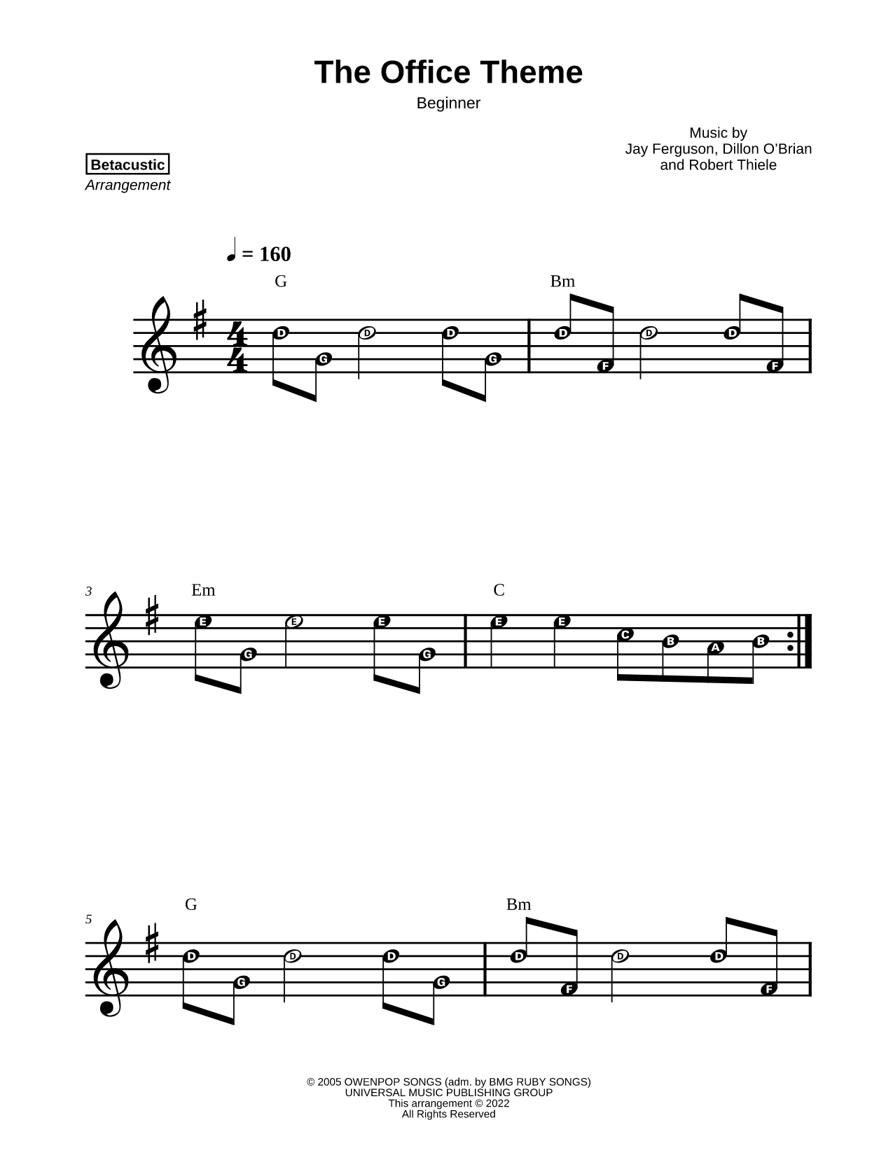 The Office Theme [beginner]