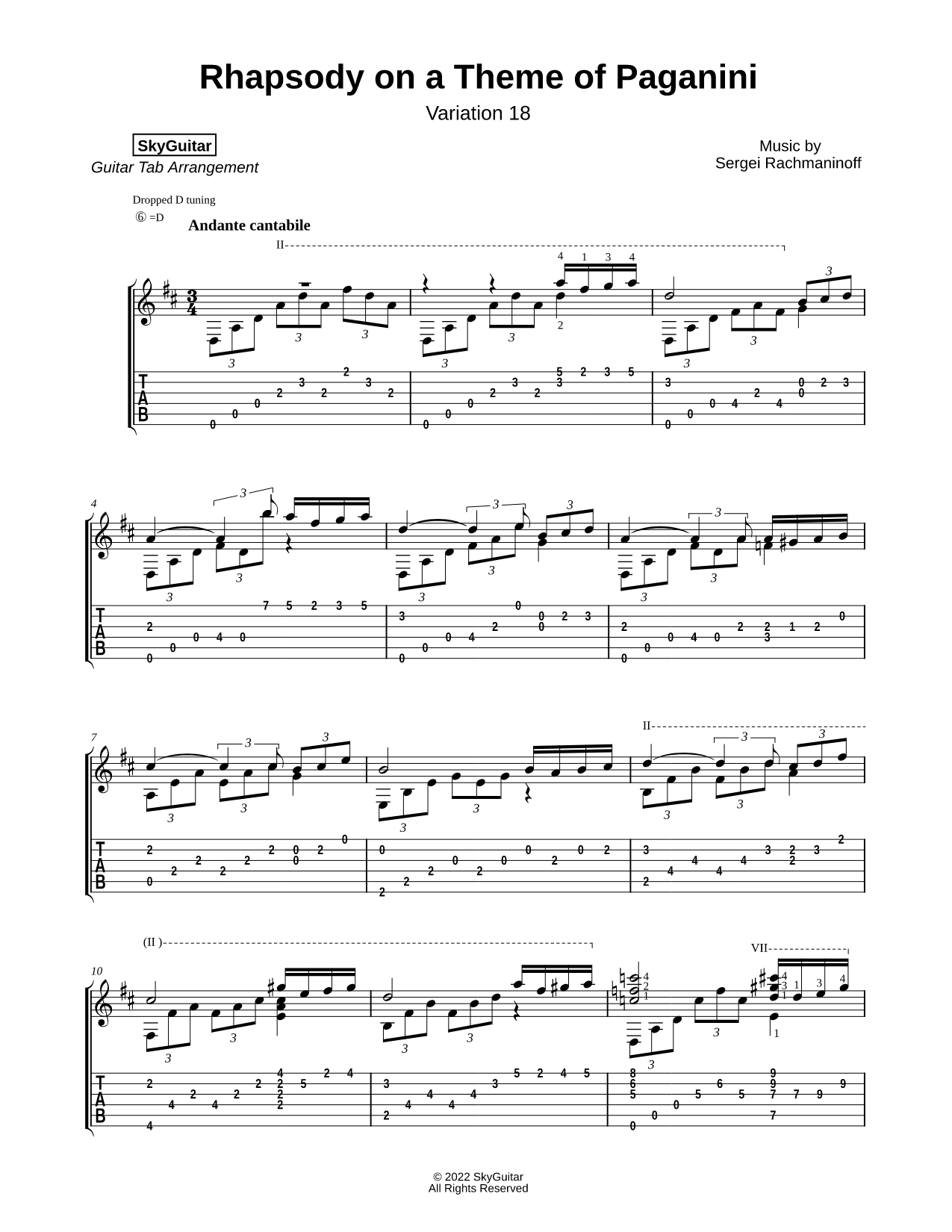 18th Variation from Rhapsody on a Theme of Paganini