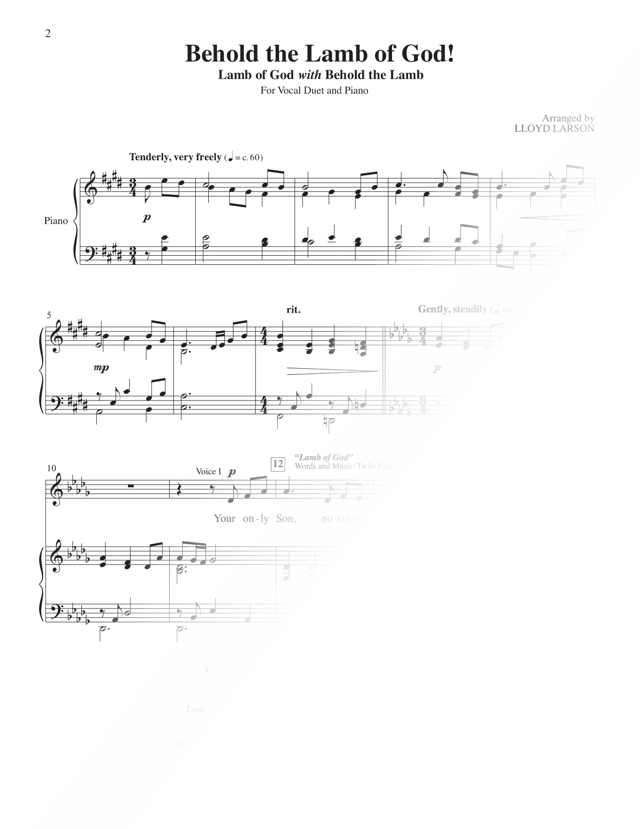 Behold the Lamb of God! [vocal duet]