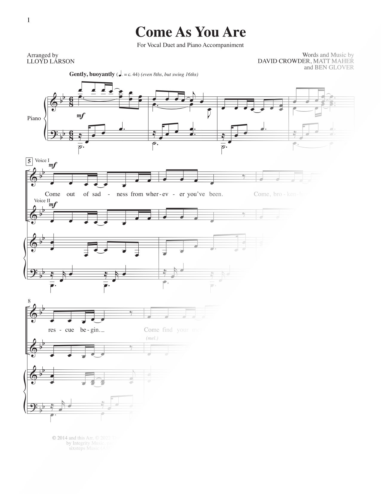 Come As You Are [vocal duet]