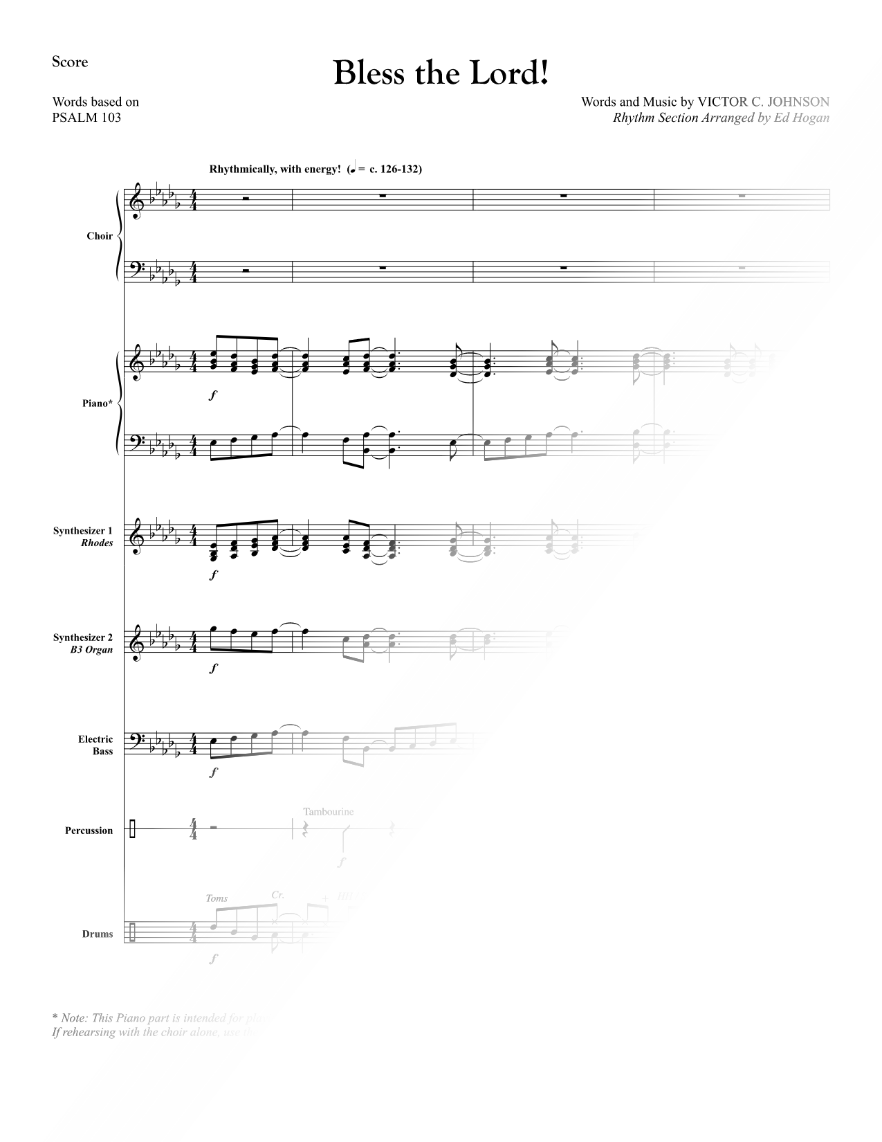 Bless the Lord! [Rhythm Section Score]