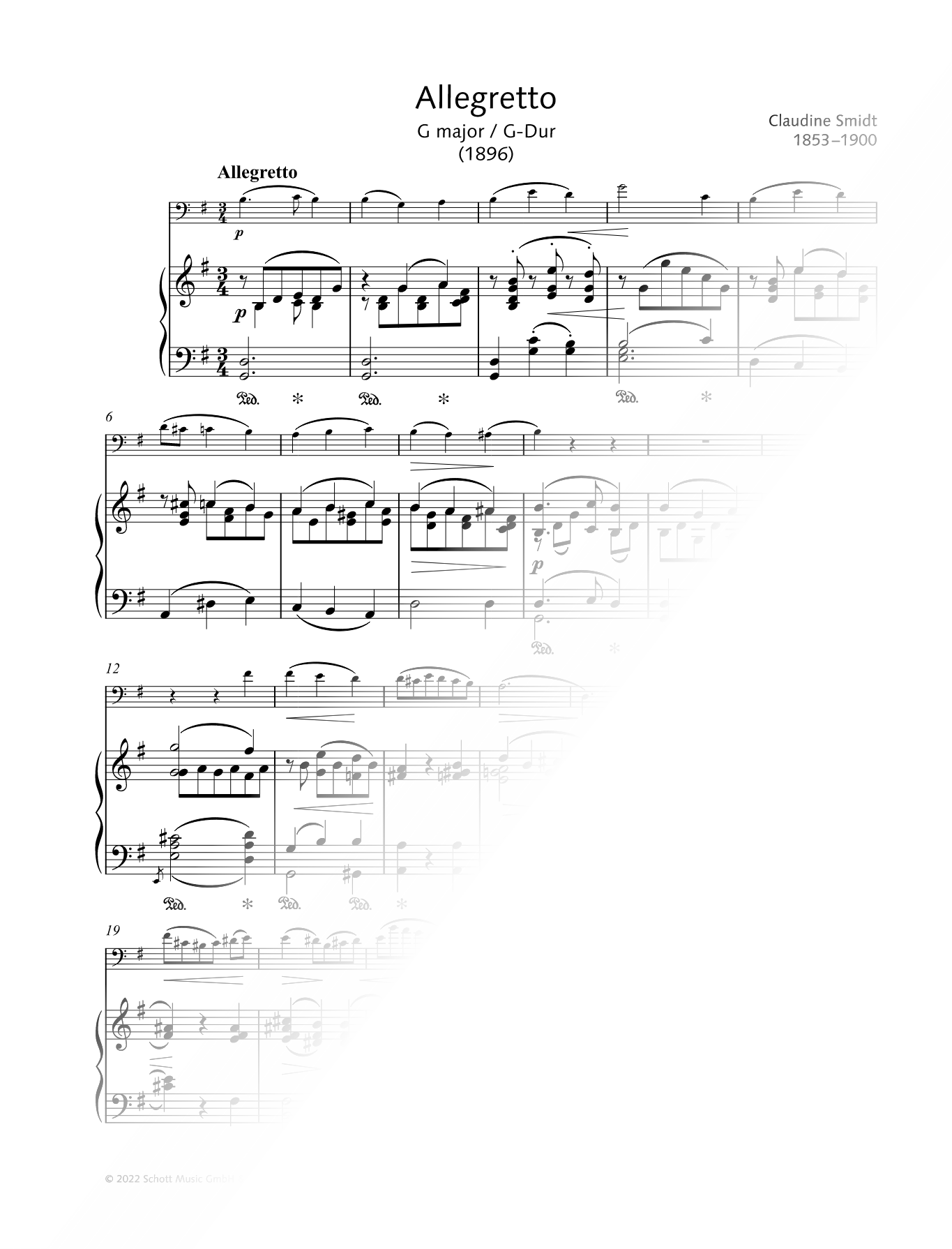 Allegretto in G Major - Cello & Piano
